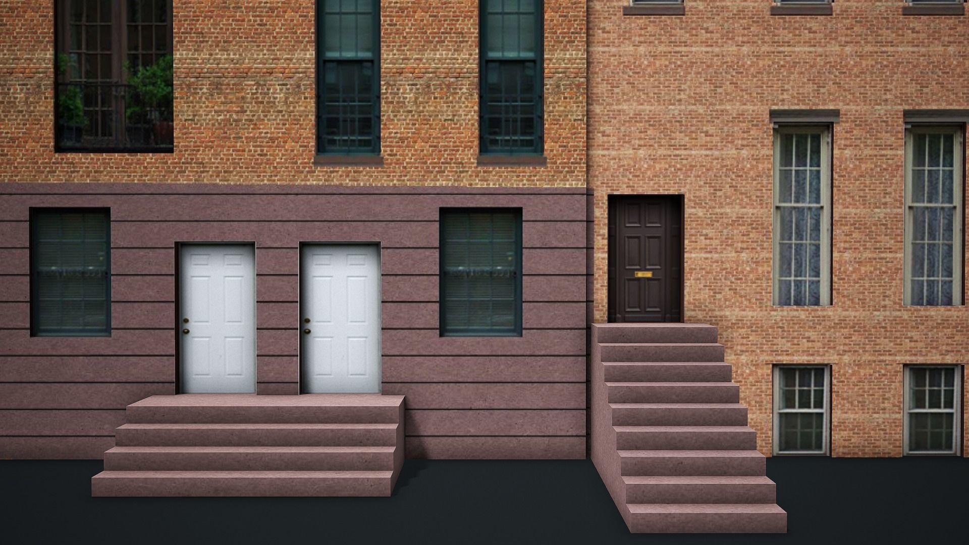 Modern House 02 - Low Poly Game Ready Low-poly 3D model_8