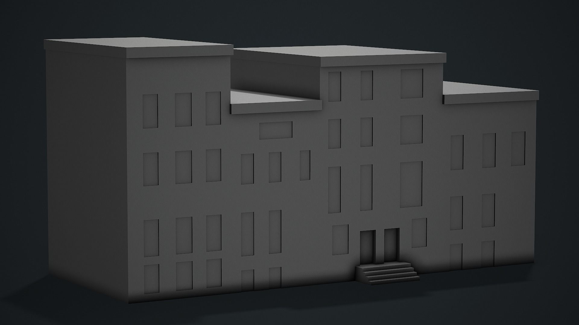 Modern House 02 - Low Poly Game Ready Low-poly 3D model_11