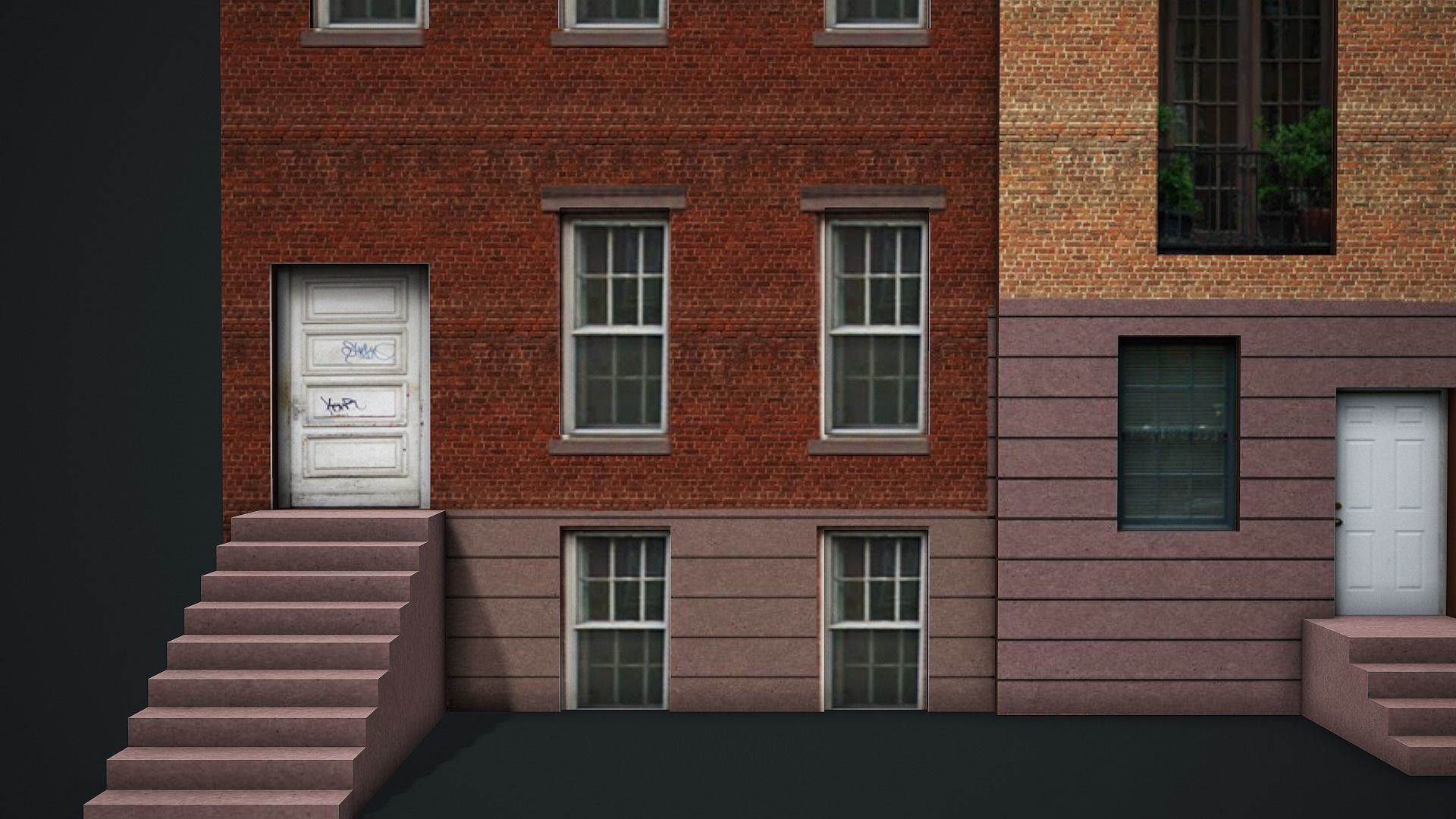 Modern House 02 - Low Poly Game Ready Low-poly 3D model_9