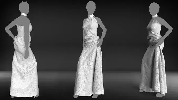 Wedding Dress 3D model