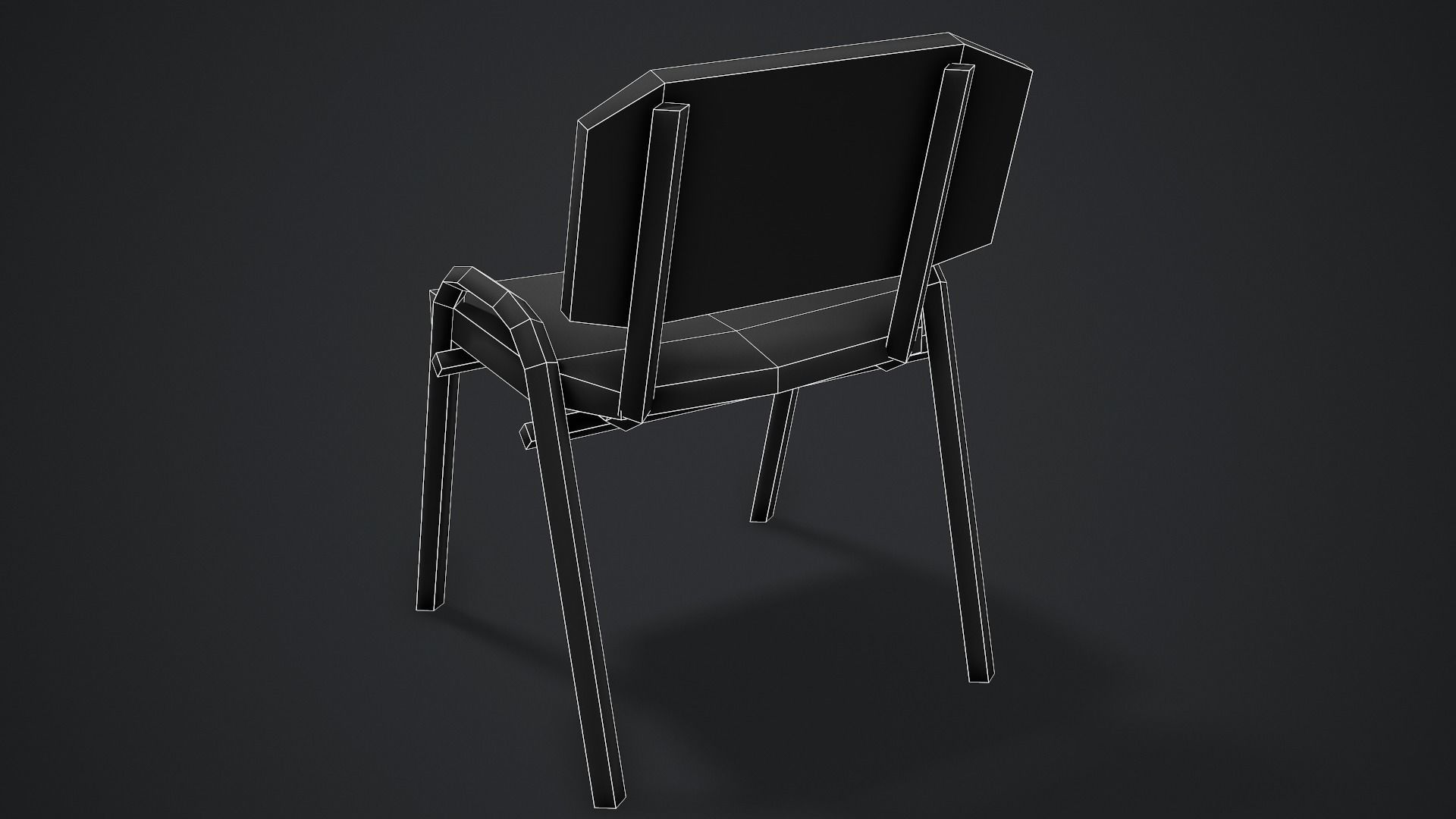 Office Chair - Low Poly Game Ready Low-poly 3D model_10