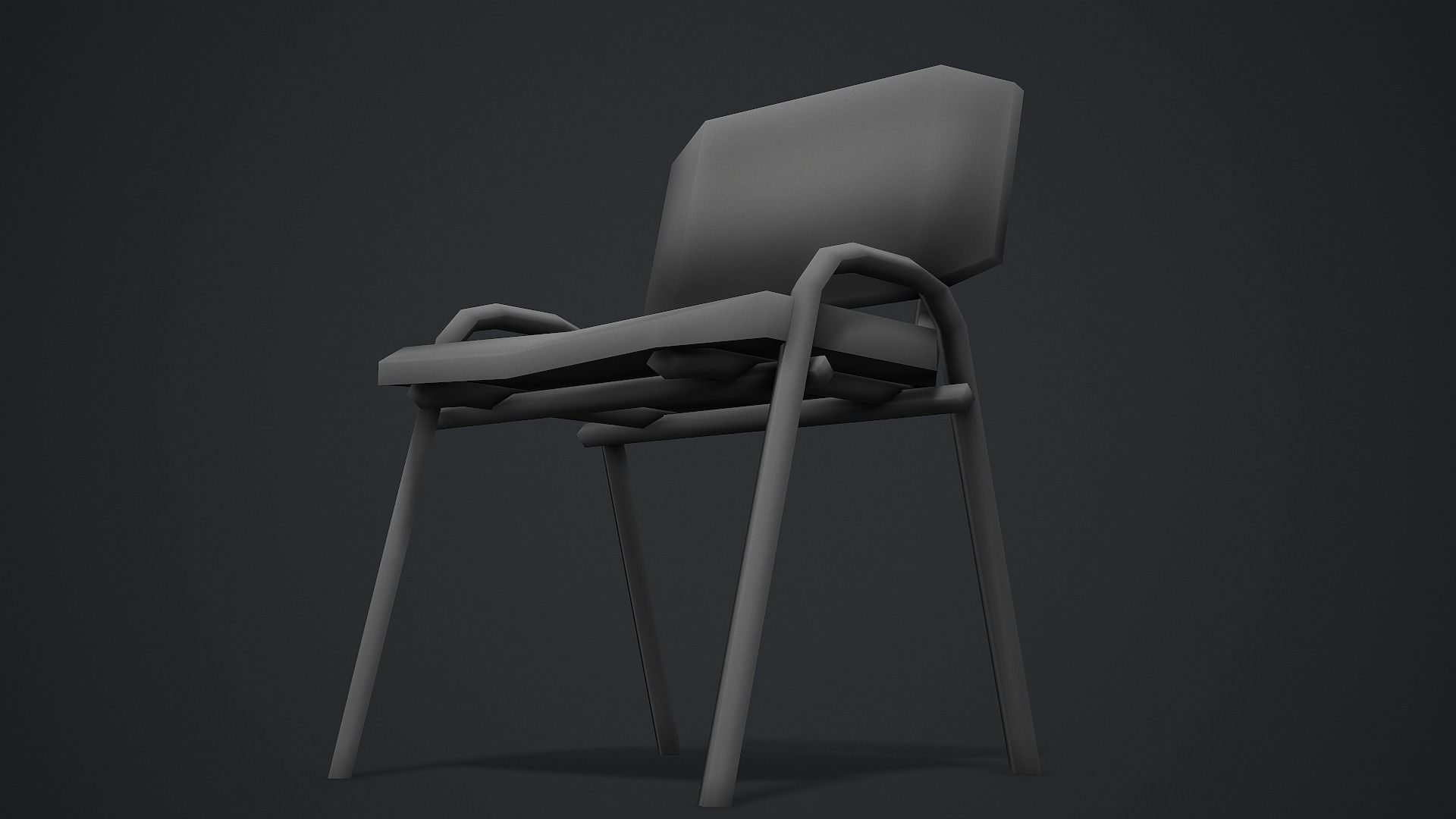 Office Chair - Low Poly Game Ready Low-poly 3D model_8