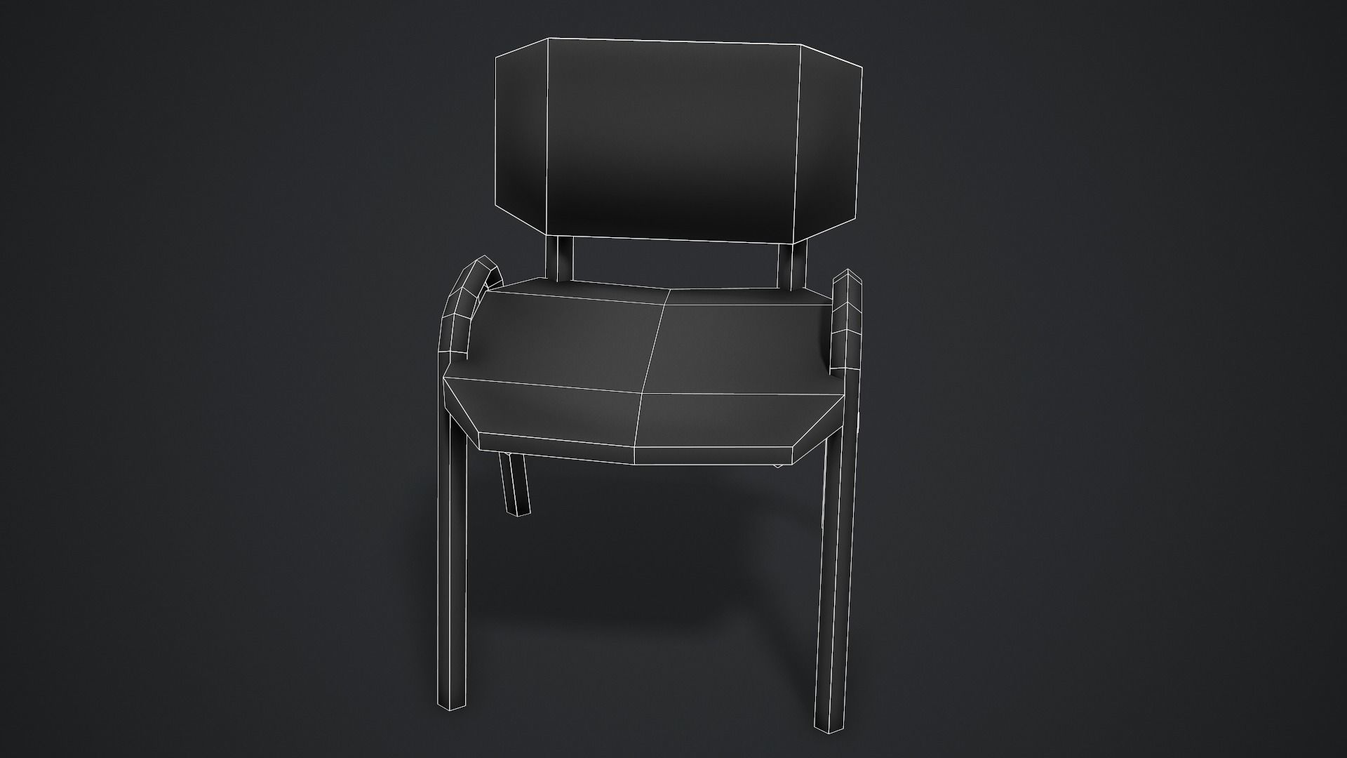 Office Chair - Low Poly Game Ready Low-poly 3D model_9