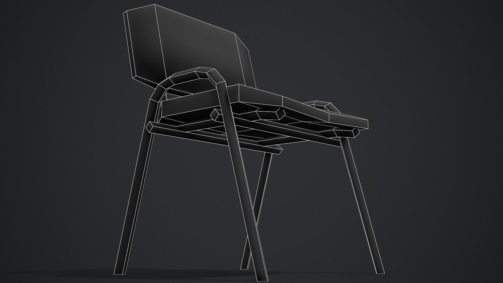 Office Chair - Low Poly Game Ready Low-poly 3D model_11
