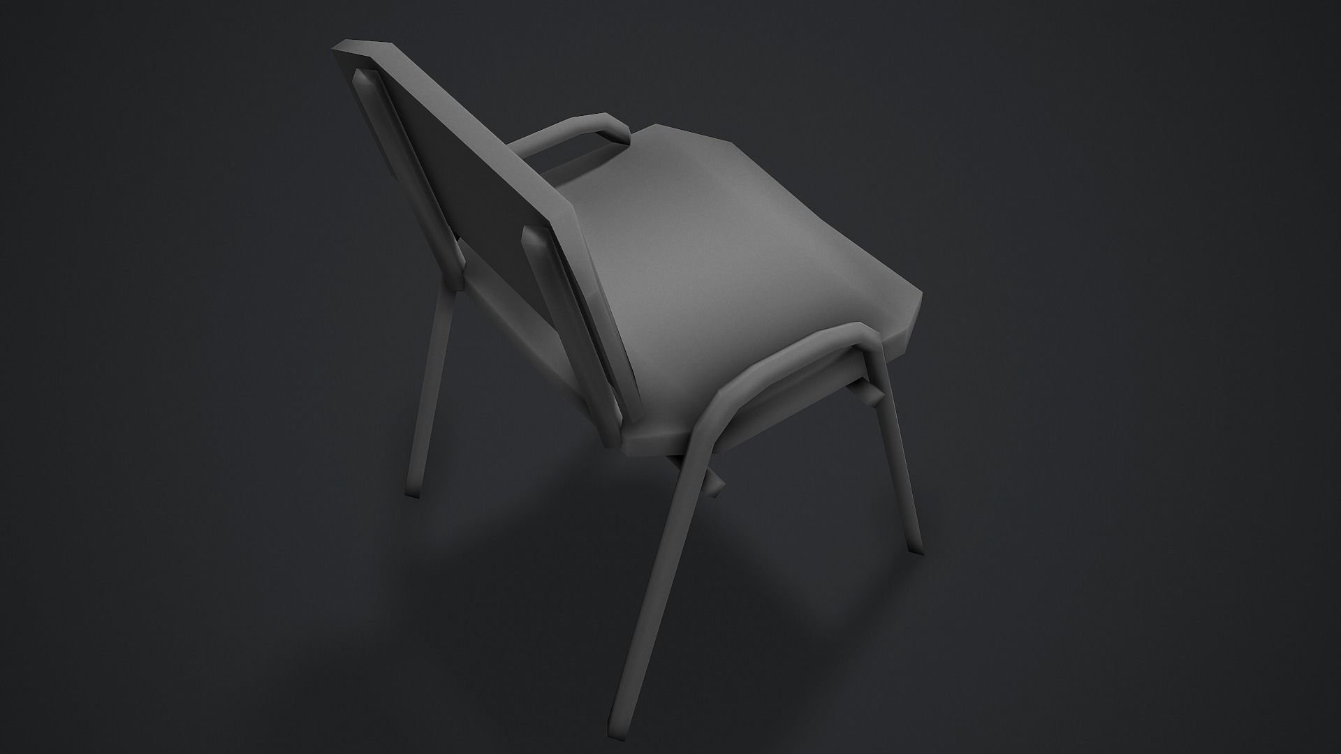 Office Chair - Low Poly Game Ready Low-poly 3D model_7