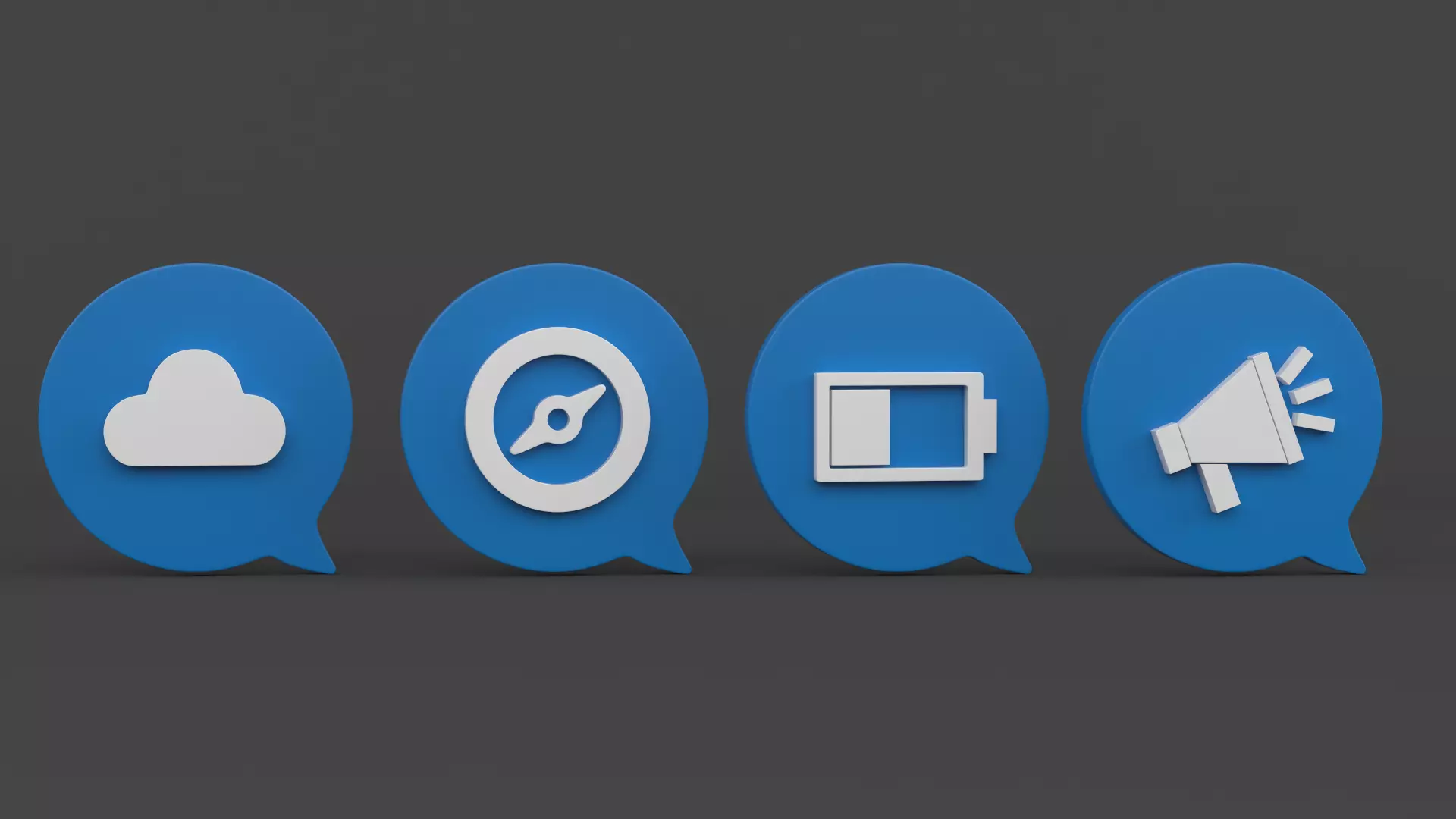 Notification Icon 3D model_0