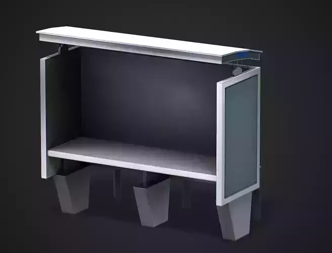 Bus Stop - Low Poly Game Ready