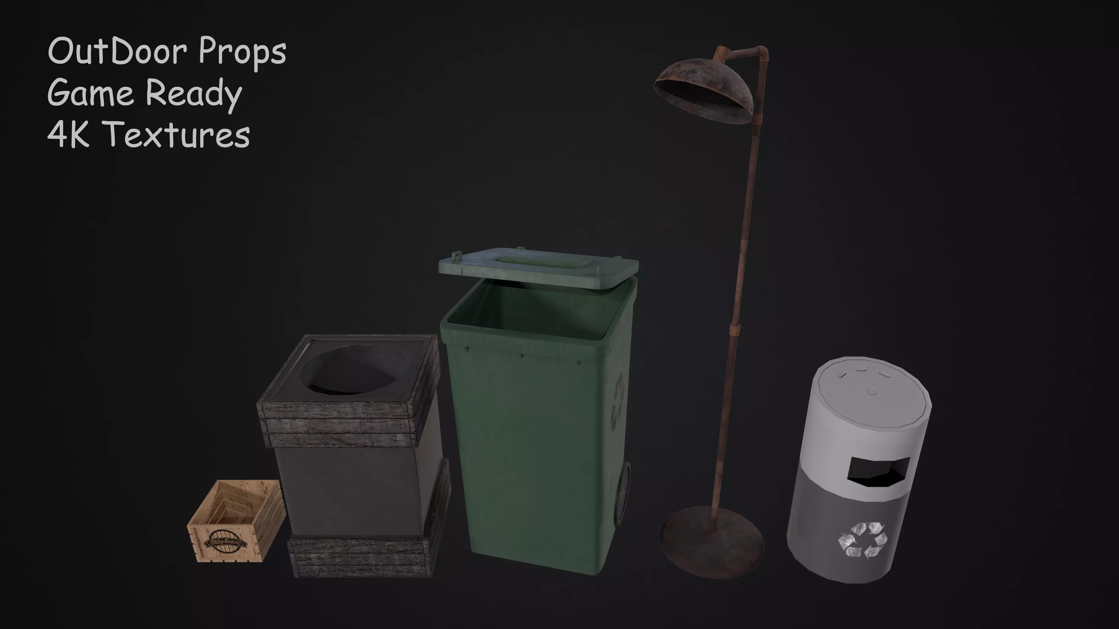 Outdoor Tools and Props Collection 2 Game Ready Low-poly 3D model_0