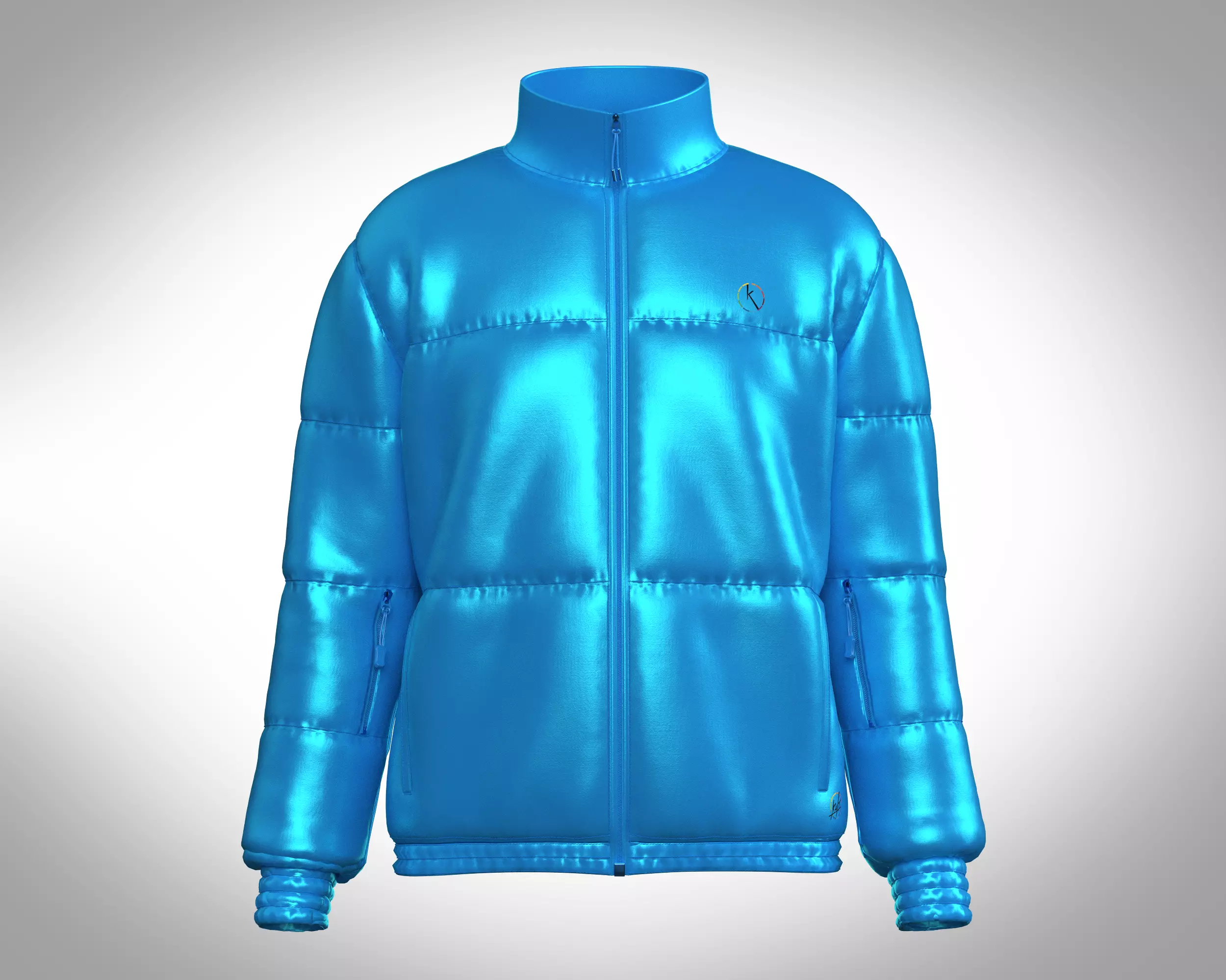 Boxy puffer ski jacket 3D model