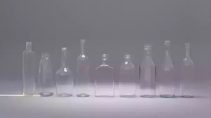 9 glass bottles pack
