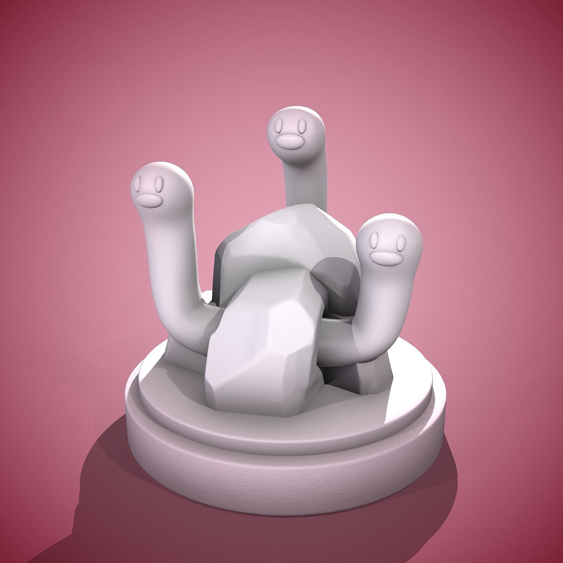 WUGTRIO STL - POKEMON SCARLET POKEMON VIOLET 3D print model_2