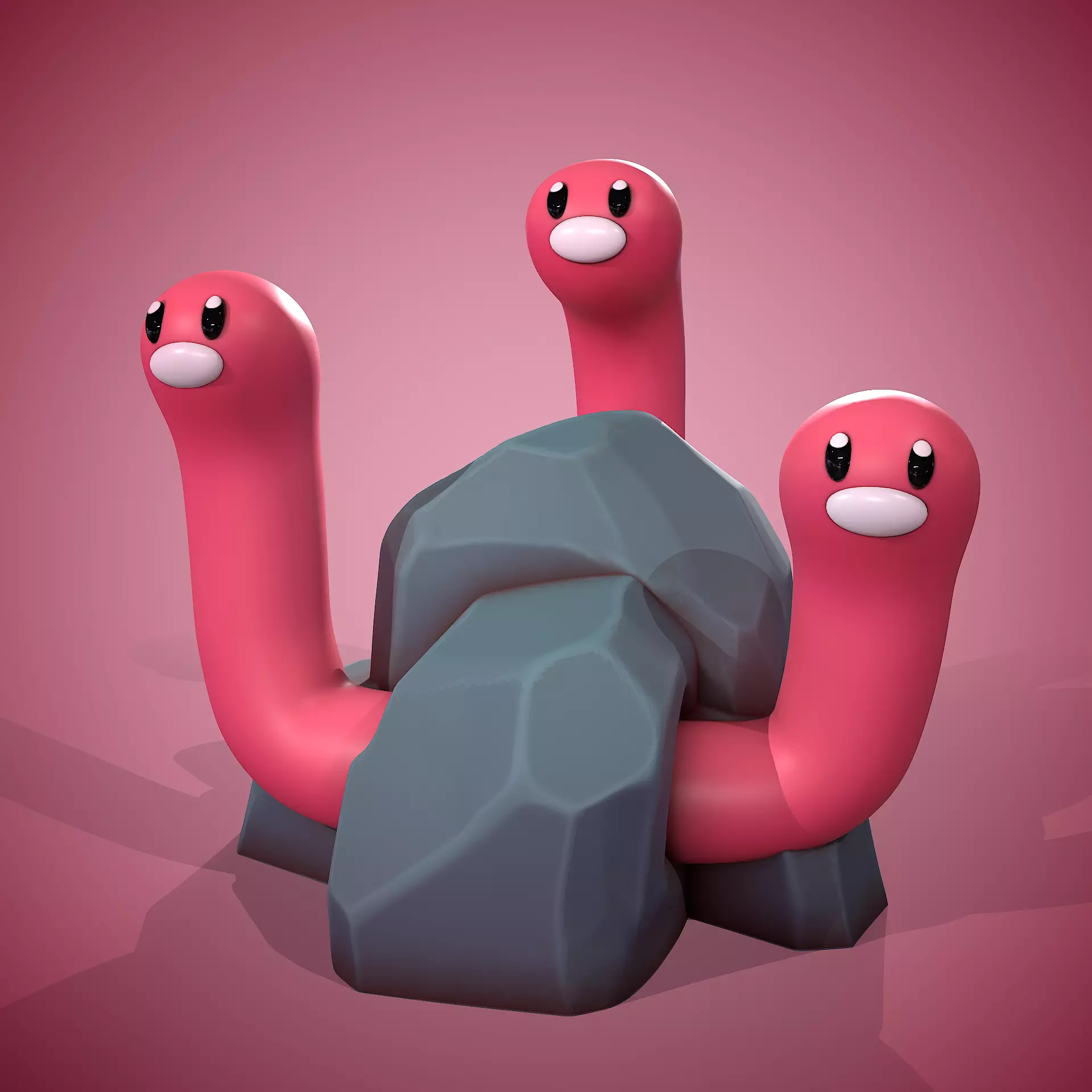 WUGTRIO STL - POKEMON SCARLET POKEMON VIOLET 3D print model_0