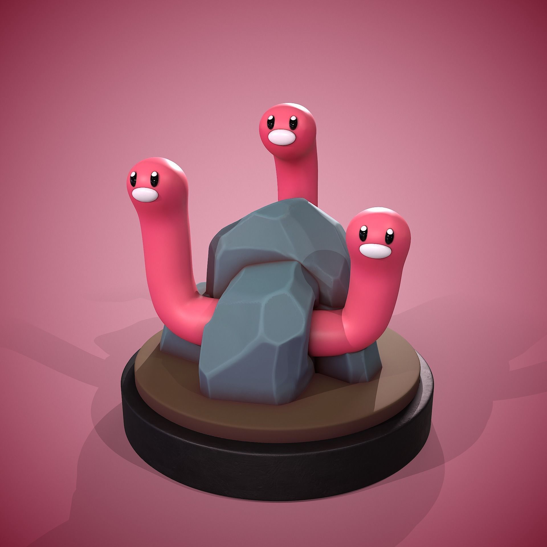 WUGTRIO STL - POKEMON SCARLET POKEMON VIOLET 3D print model_1