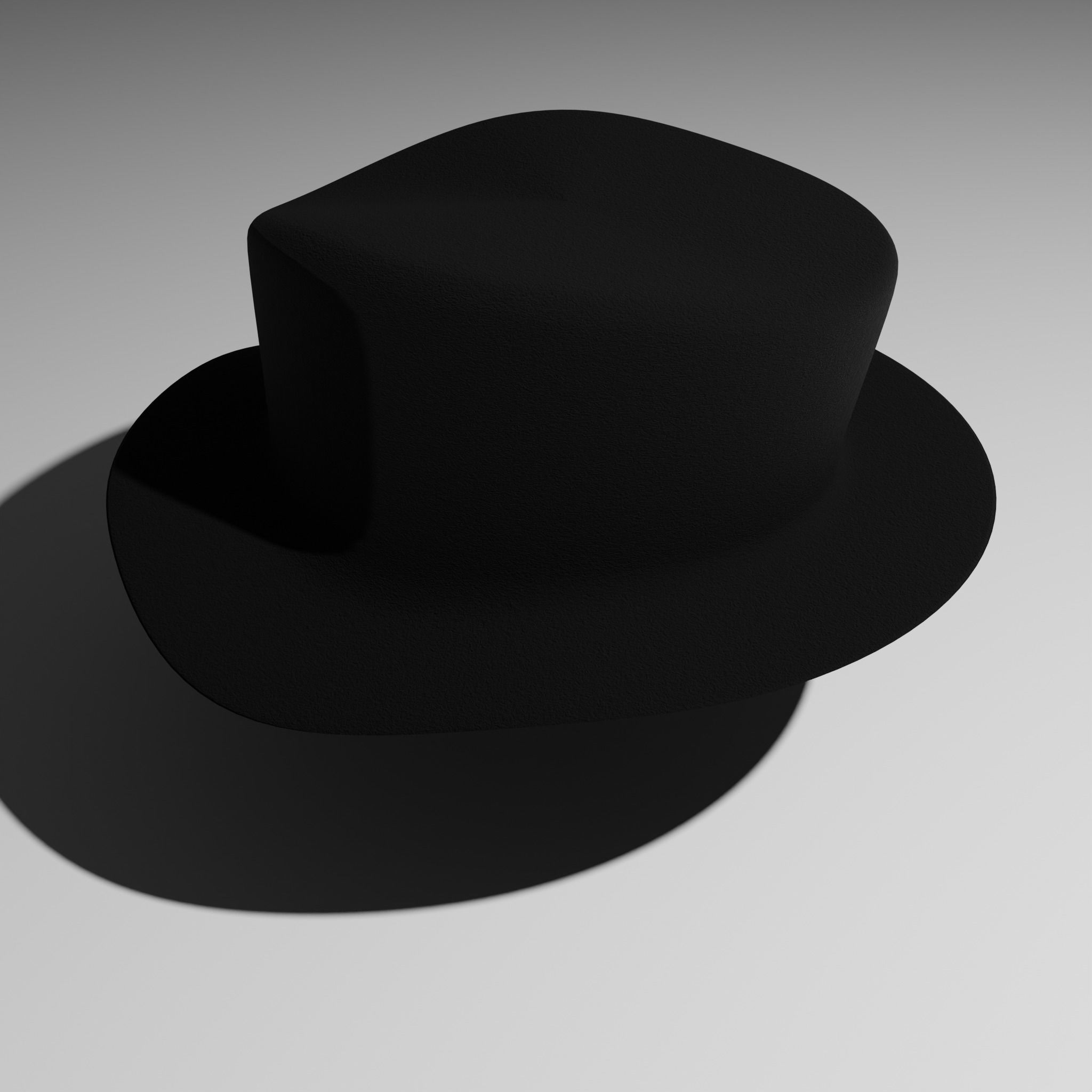 Tophat top hat Low-poly 3D model_2