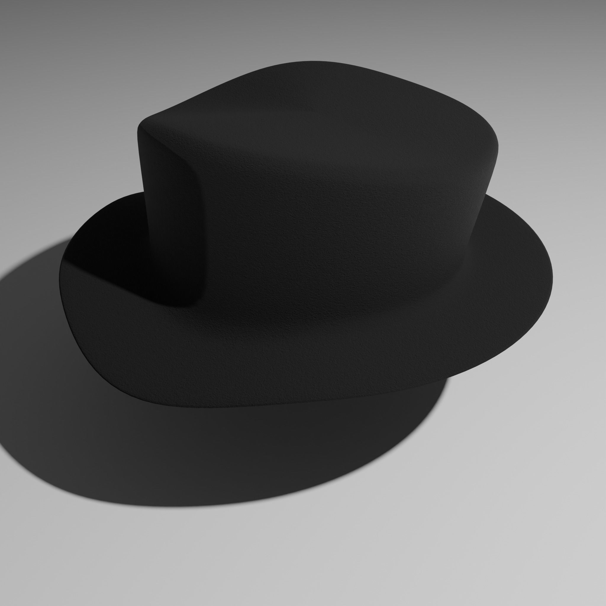 Tophat top hat Low-poly 3D model_1