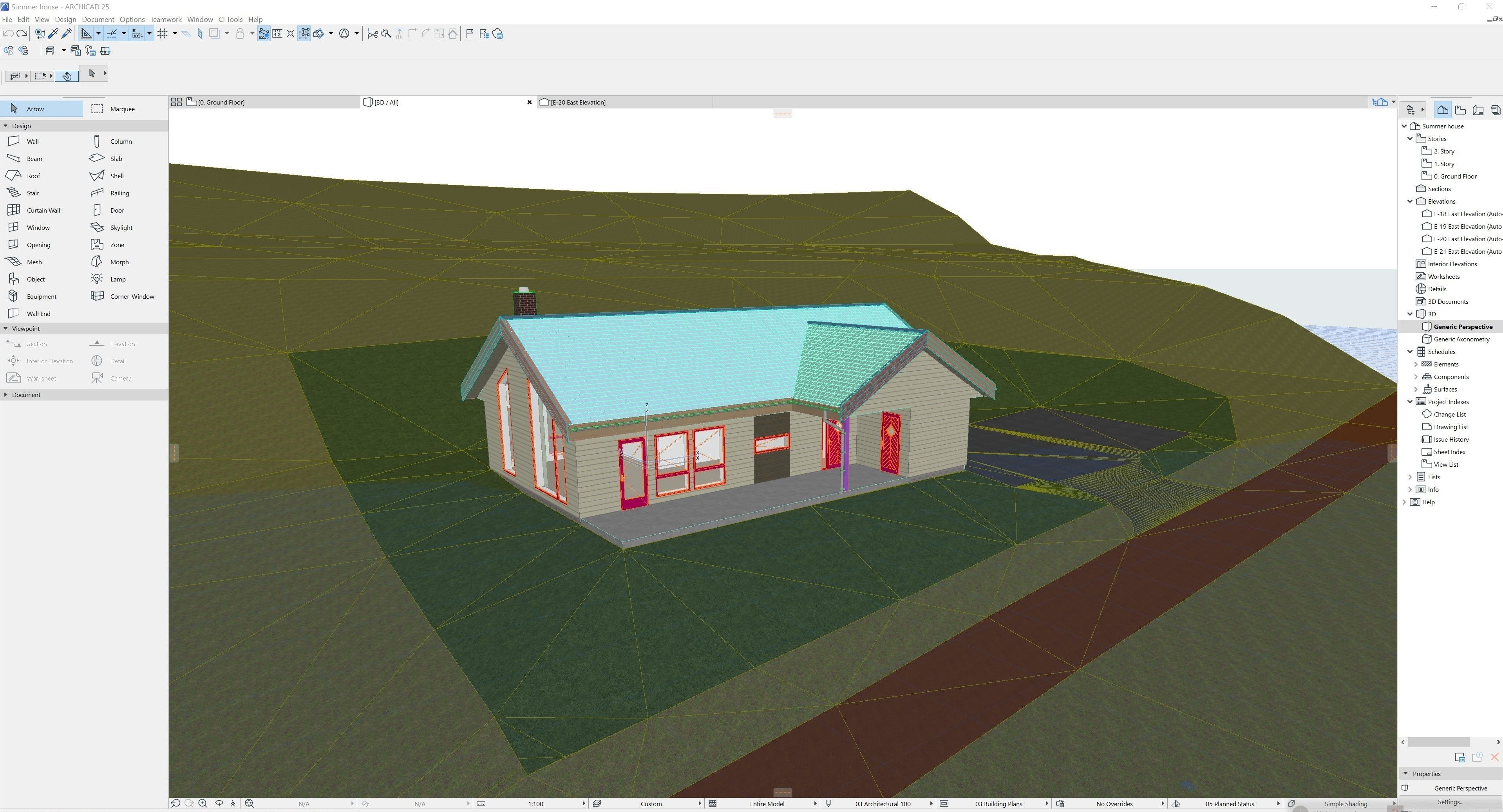 Scandinavian summer house  3D model_5