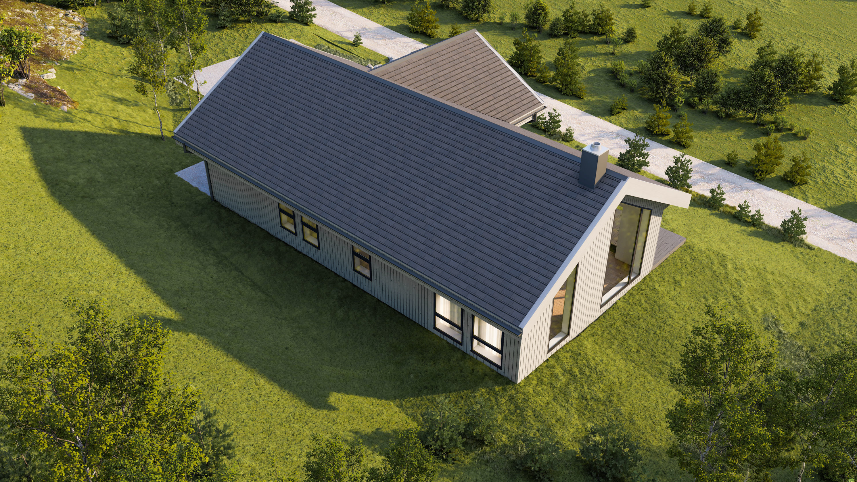 Scandinavian summer house  3D model_2