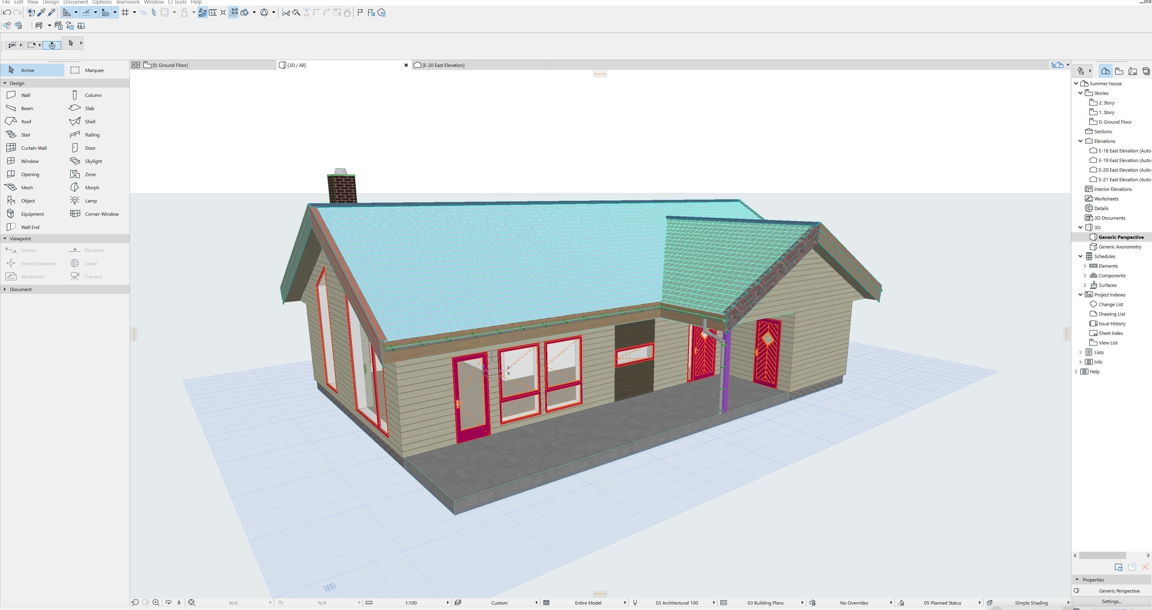 Scandinavian summer house  3D model_8