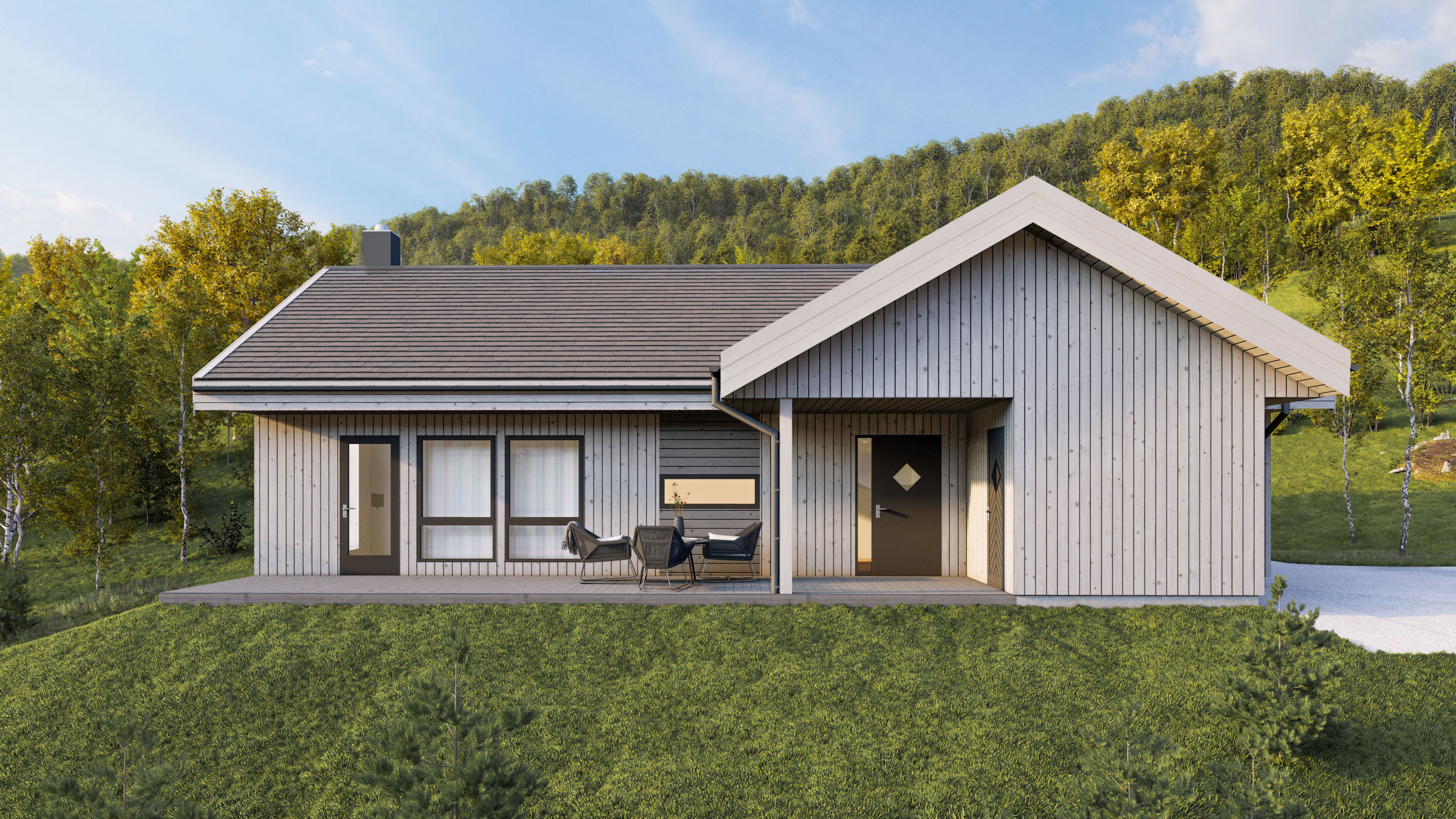 Scandinavian summer house  3D model_4