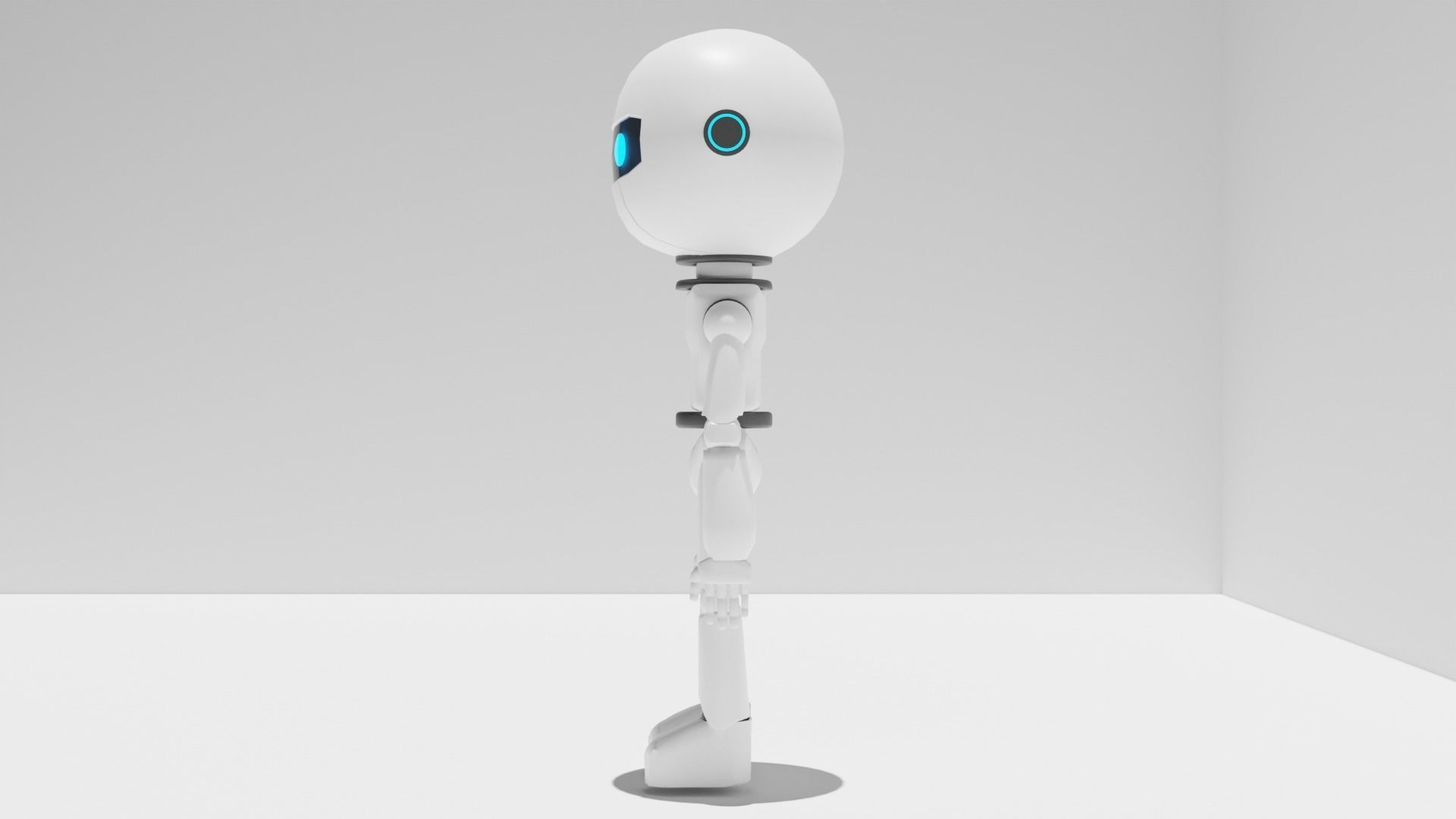 Robot with bones 3D model_1