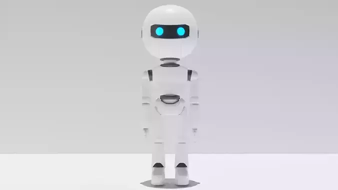 Robot with bones 3D model