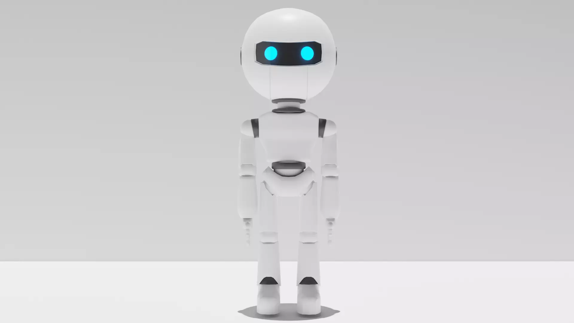 Robot with bones 3D model_0
