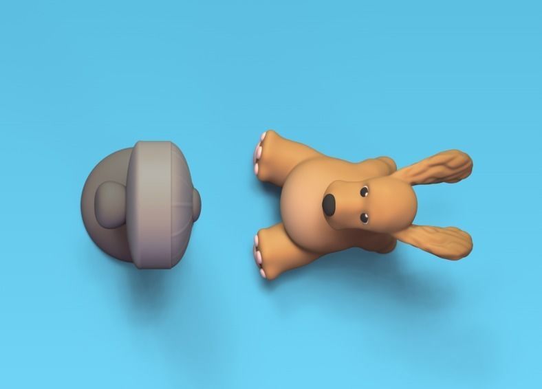 Dog with Fan 3D print model_3