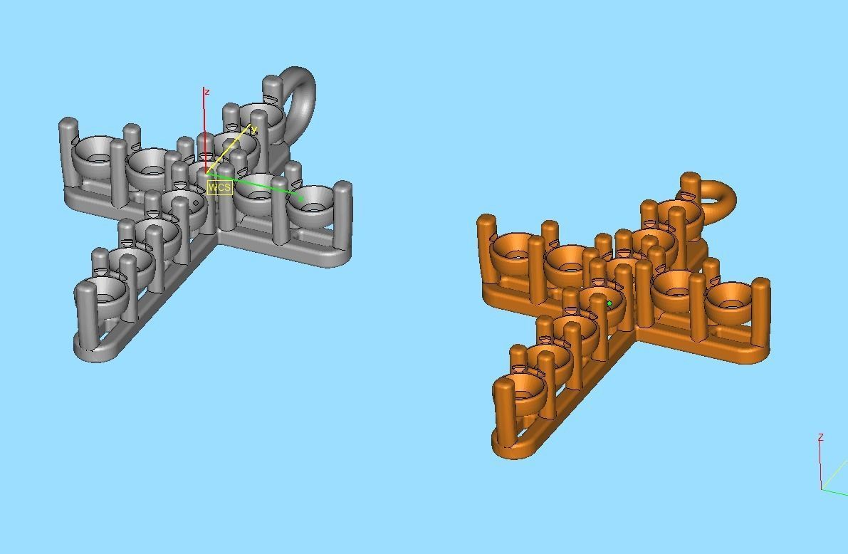 Diamond Cross Necklace with 3mm stones setting  1CT TW 3D print model_8