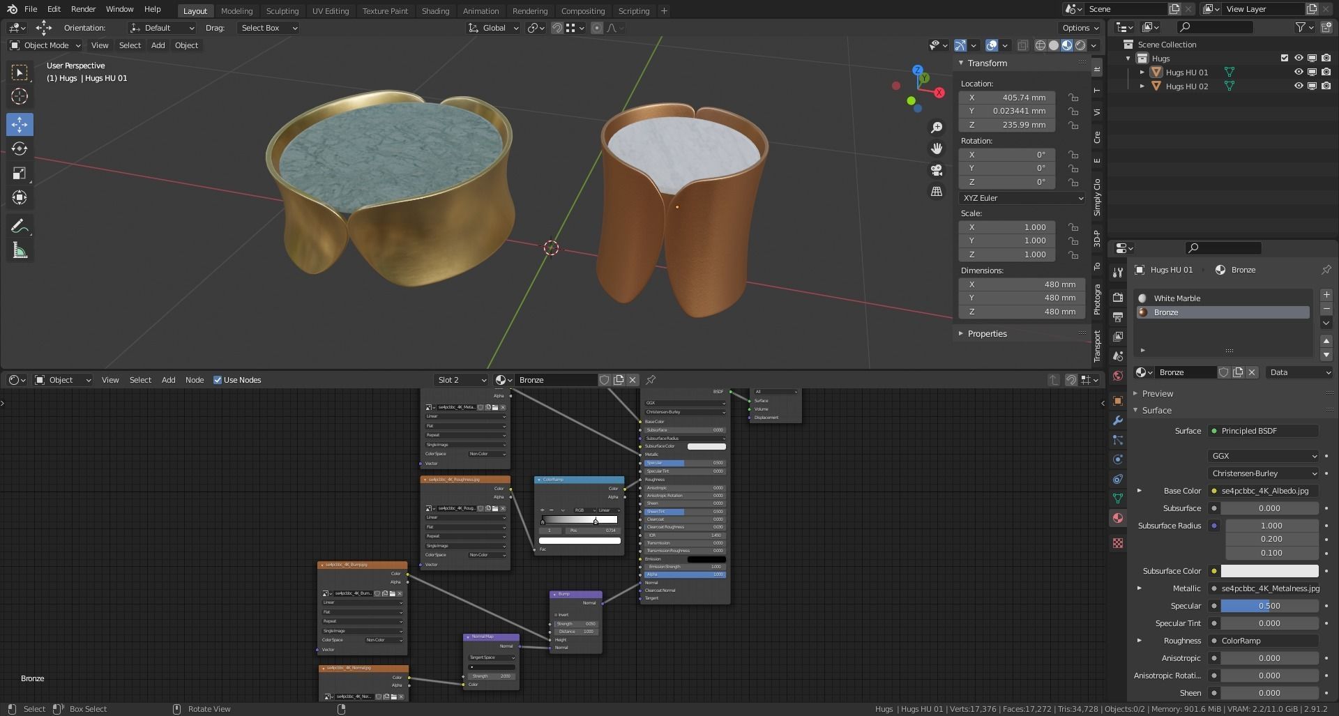 Hugs Coffee Tables designed by Cesare Arosio Design 3D model_10