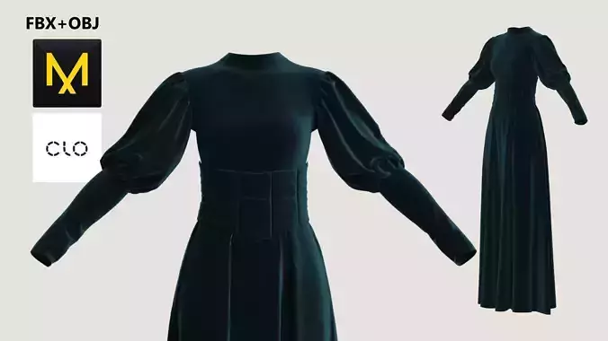 Antic Dress Marvelous Designer