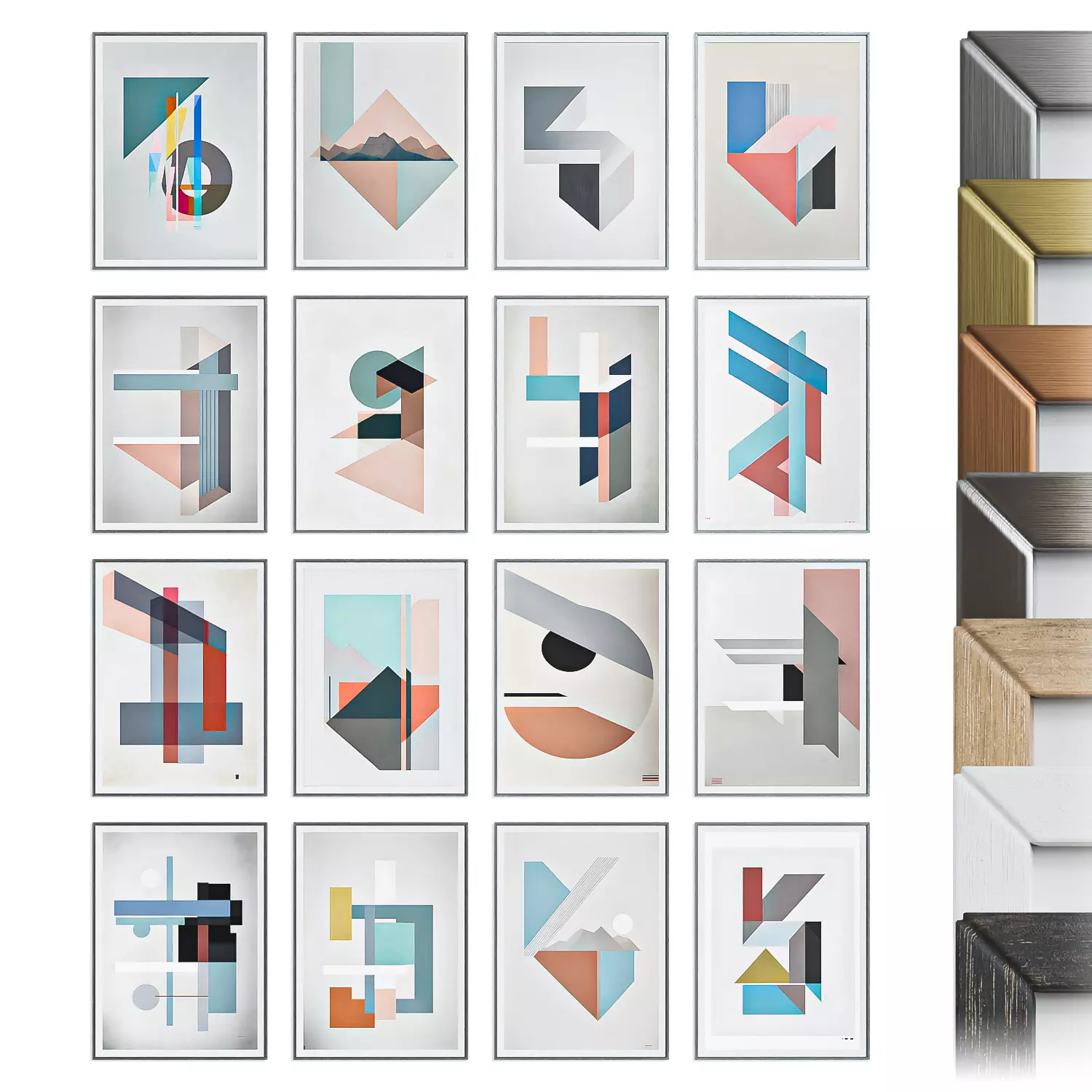 Canvas wall-art Swiss or International Typographic Style Free 3D model_0