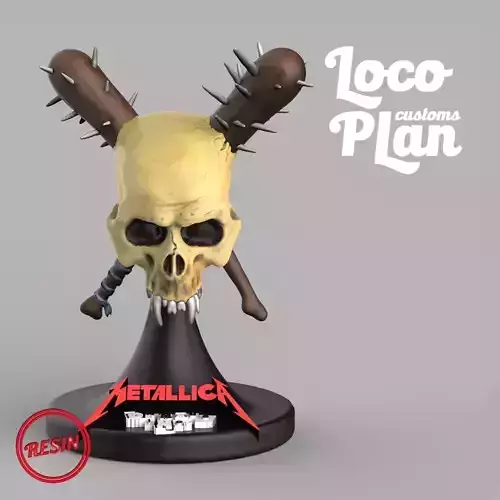 Damage Inc Skull Figure 3D print model