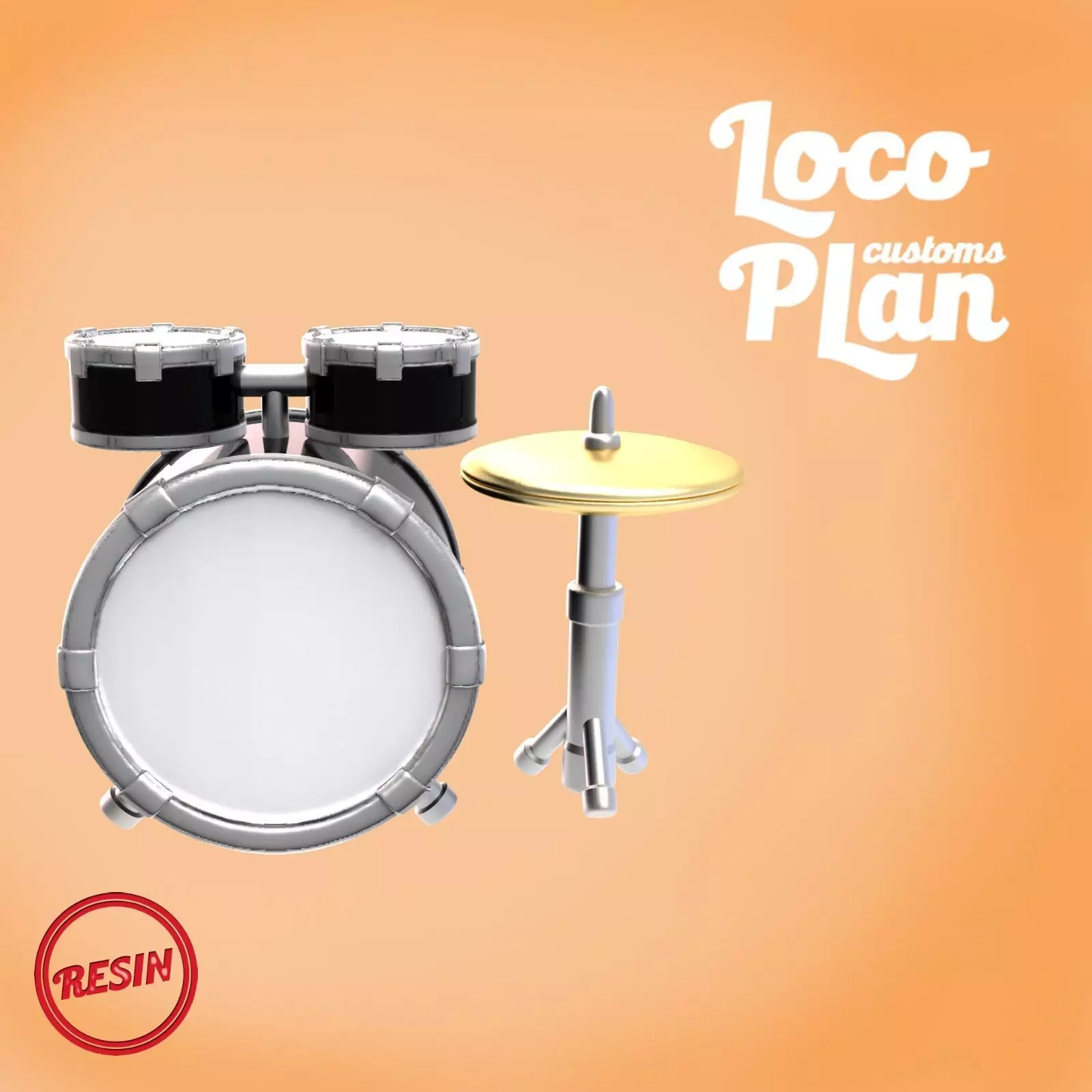 Drumset Funko Custom 3D print model