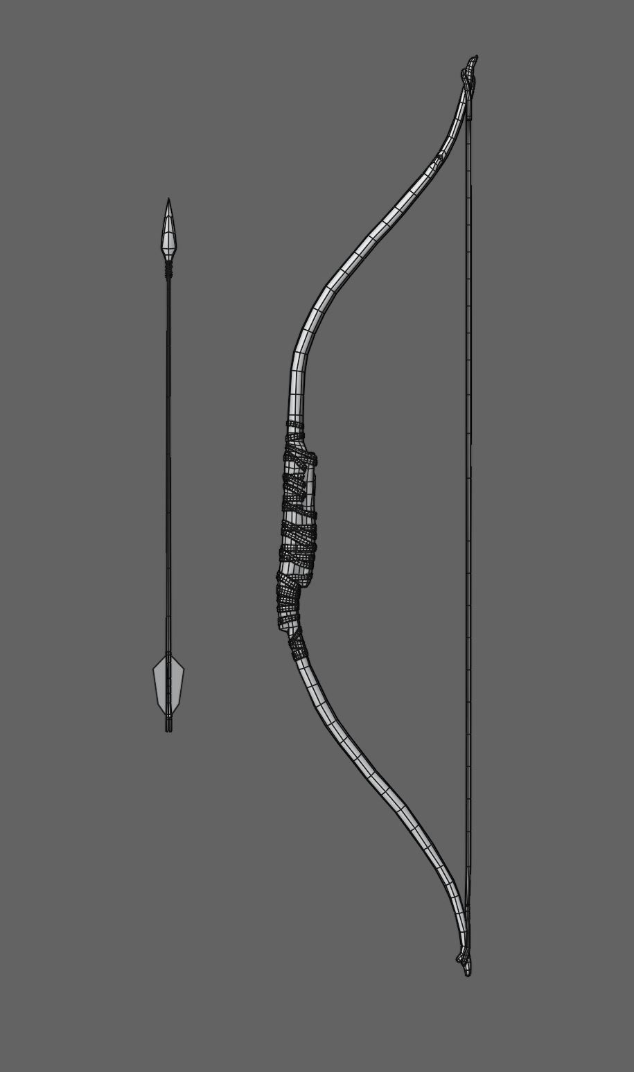 forest hunter bow Low-poly 3D model_9