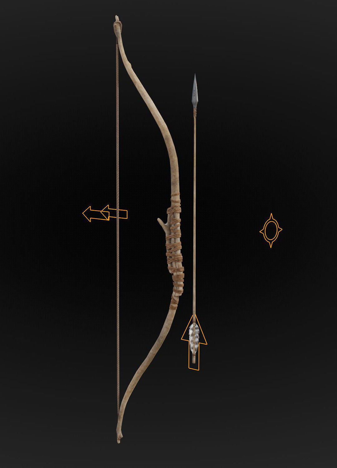 forest hunter bow Low-poly 3D model_7