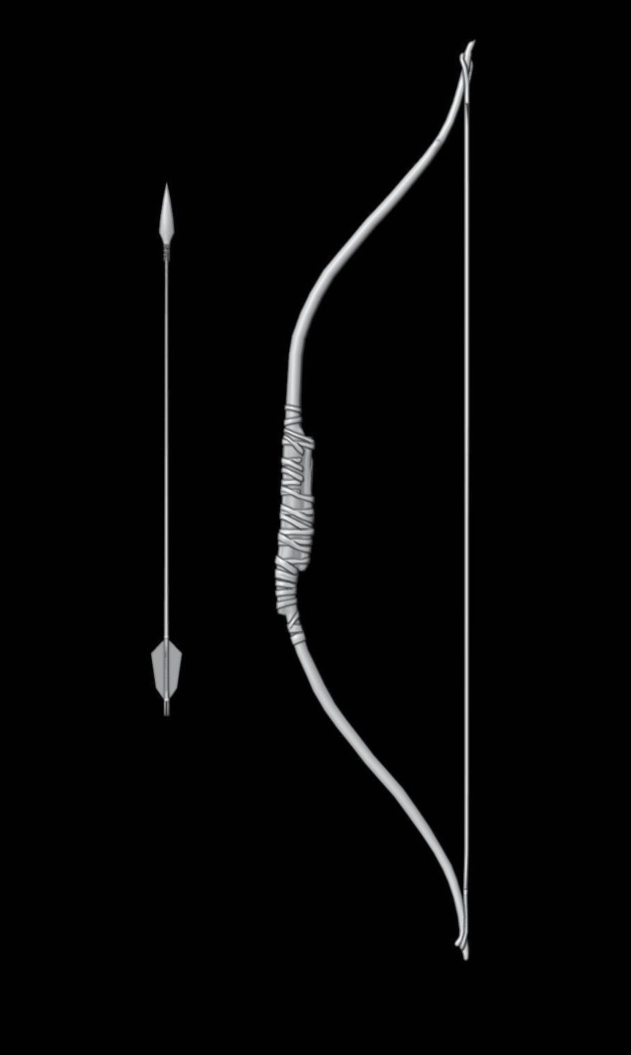 forest hunter bow Low-poly 3D model_8