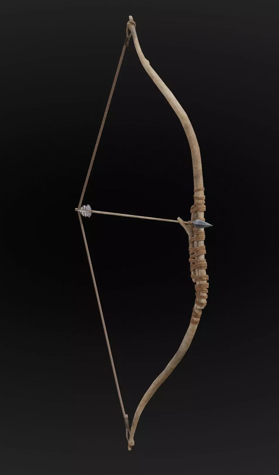 forest hunter bow Low-poly 3D model_0