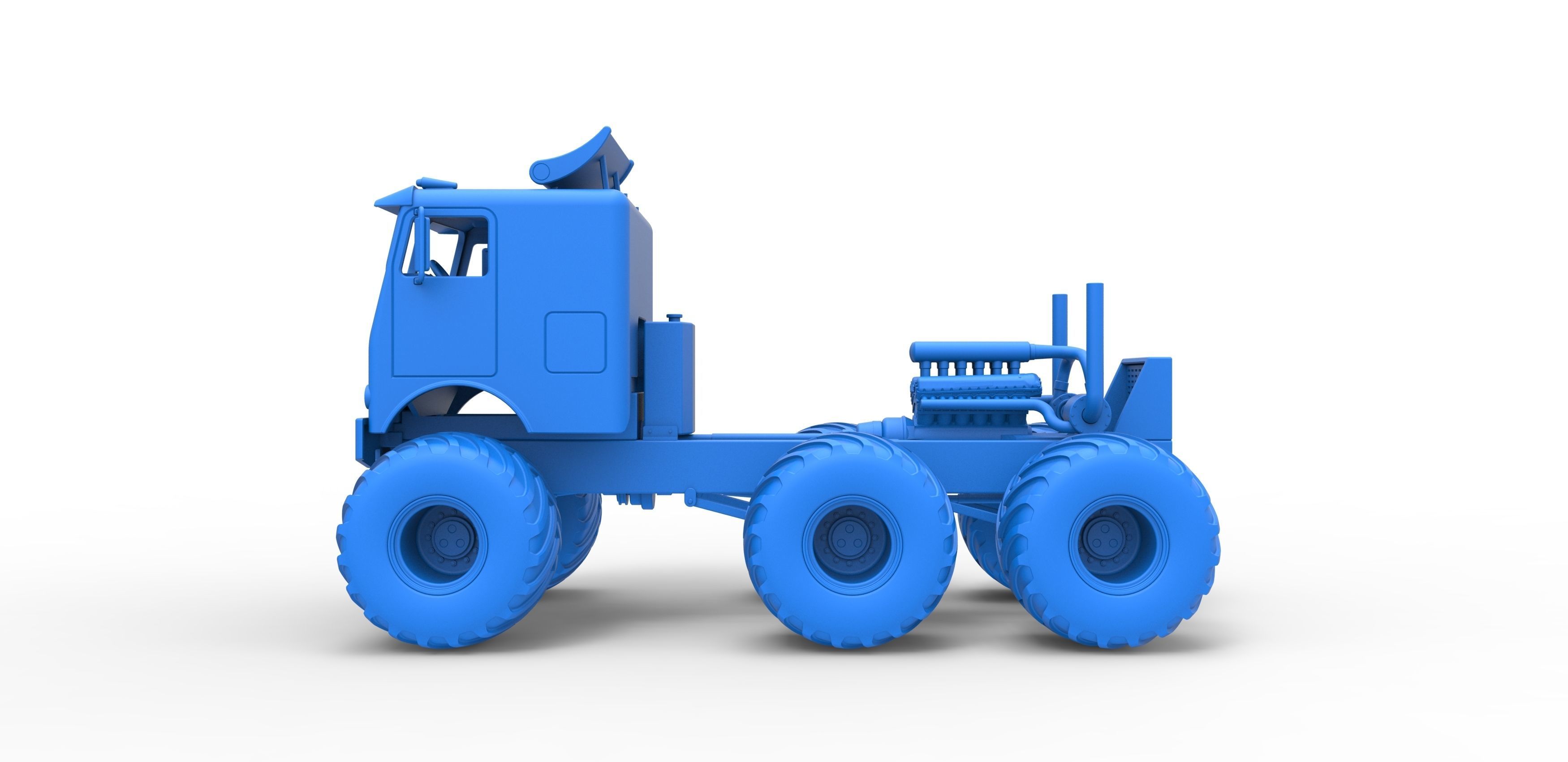 Monster truck 6x6 Scale 1 to 25 3D print model_22