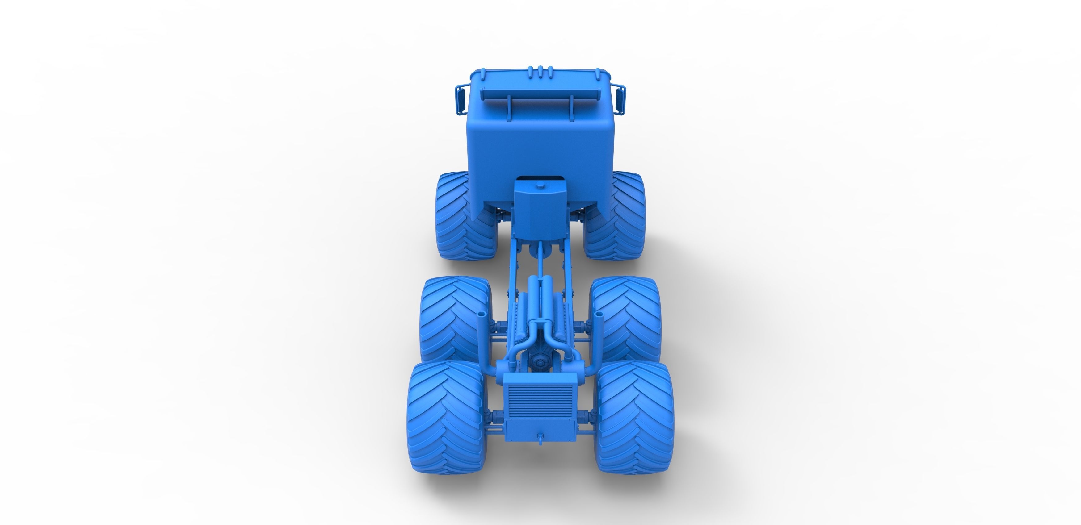 Monster truck 6x6 Scale 1 to 25 3D print model_28