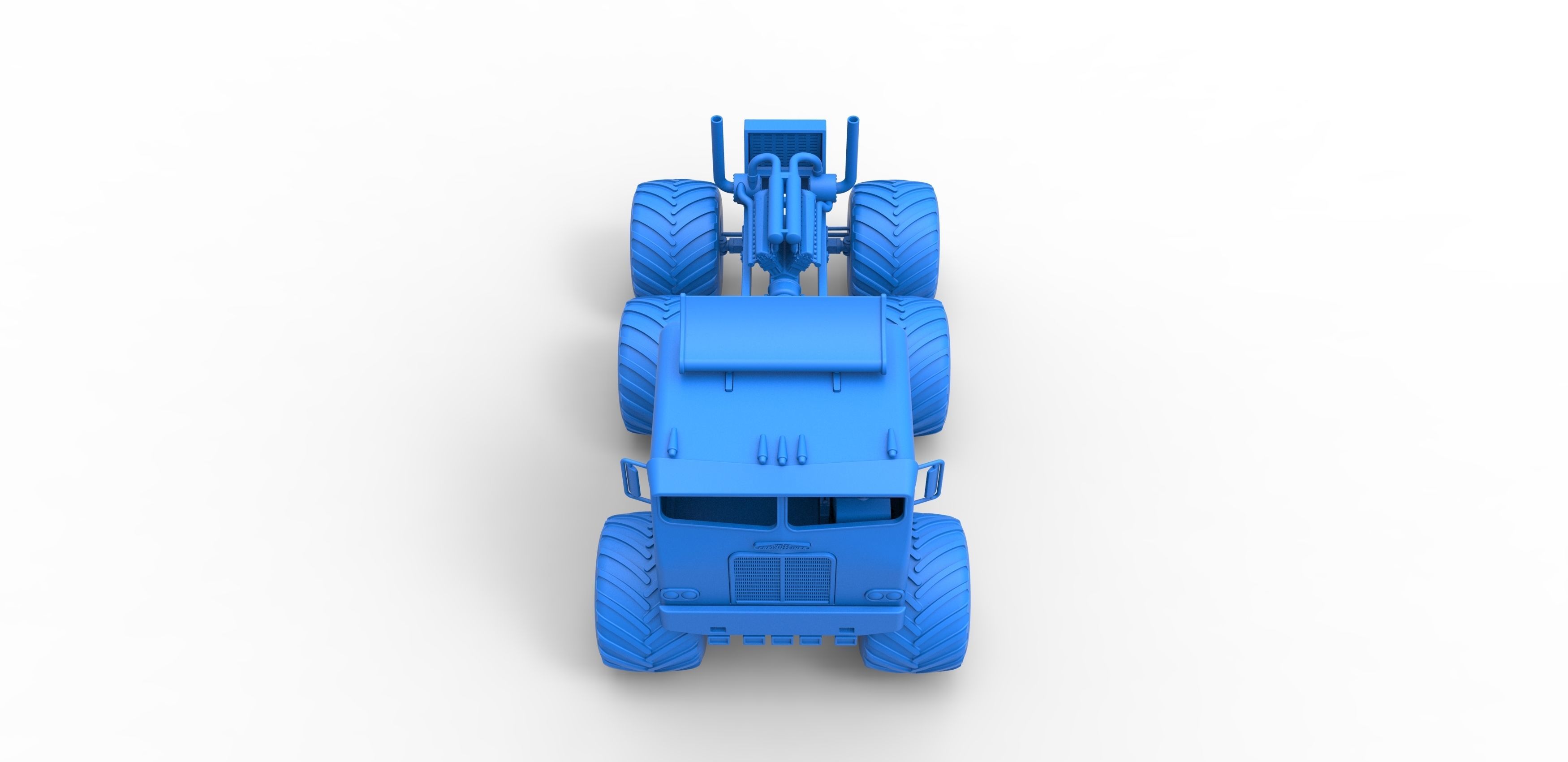 Monster truck 6x6 Scale 1 to 25 3D print model_21