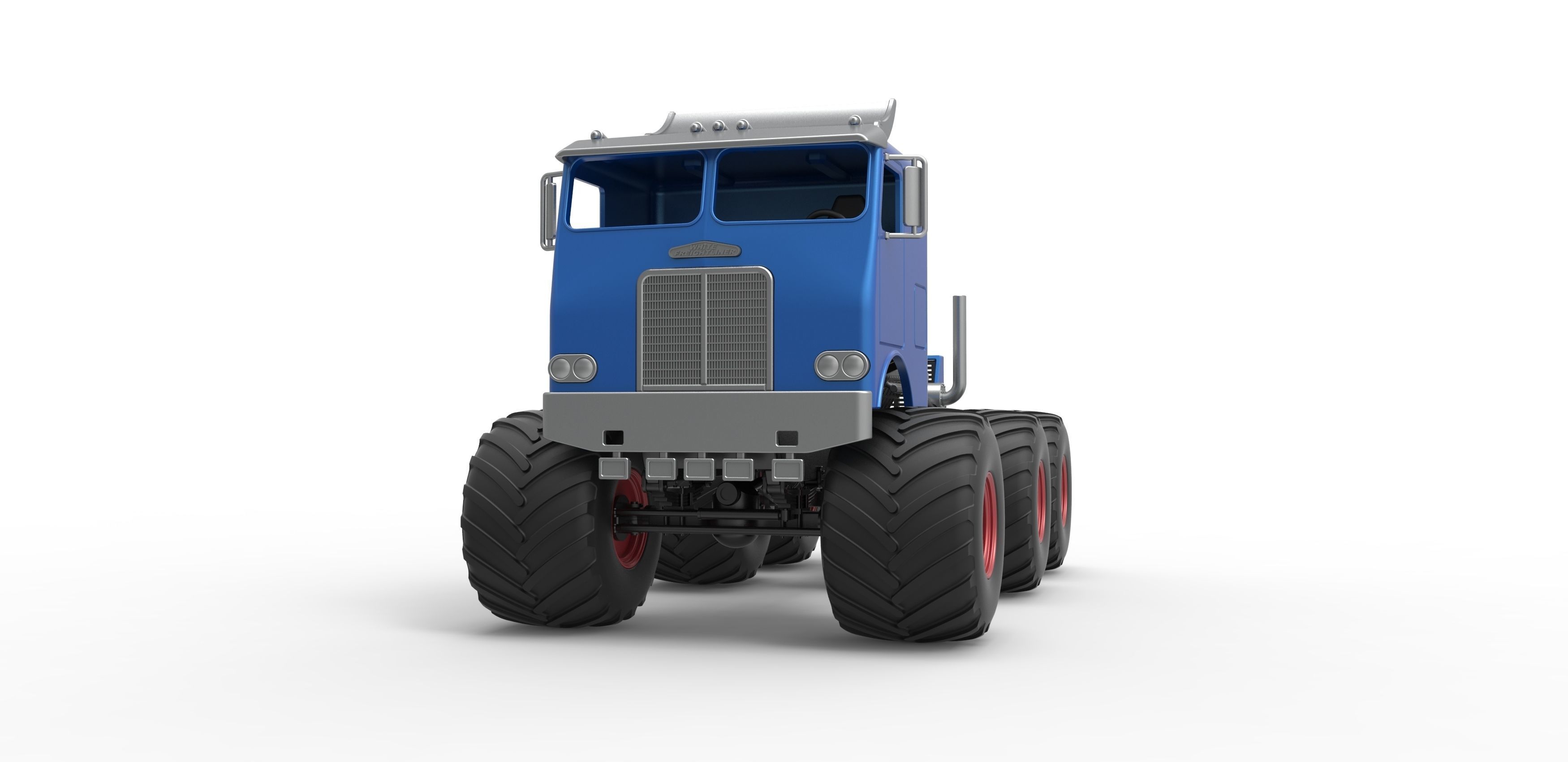 Monster truck 6x6 Scale 1 to 25 3D print model_5