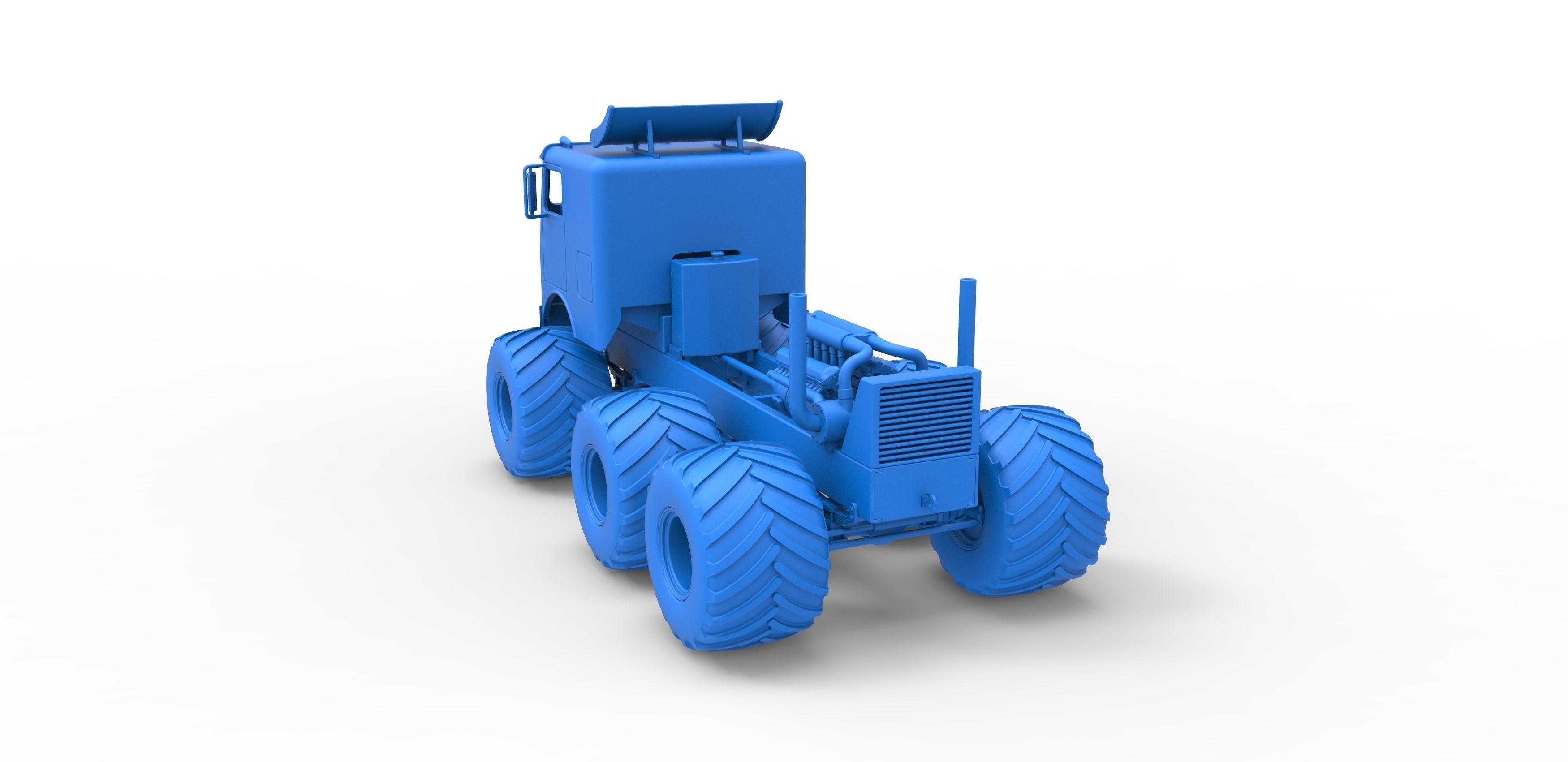 Monster truck 6x6 Scale 1 to 25 3D print model_26