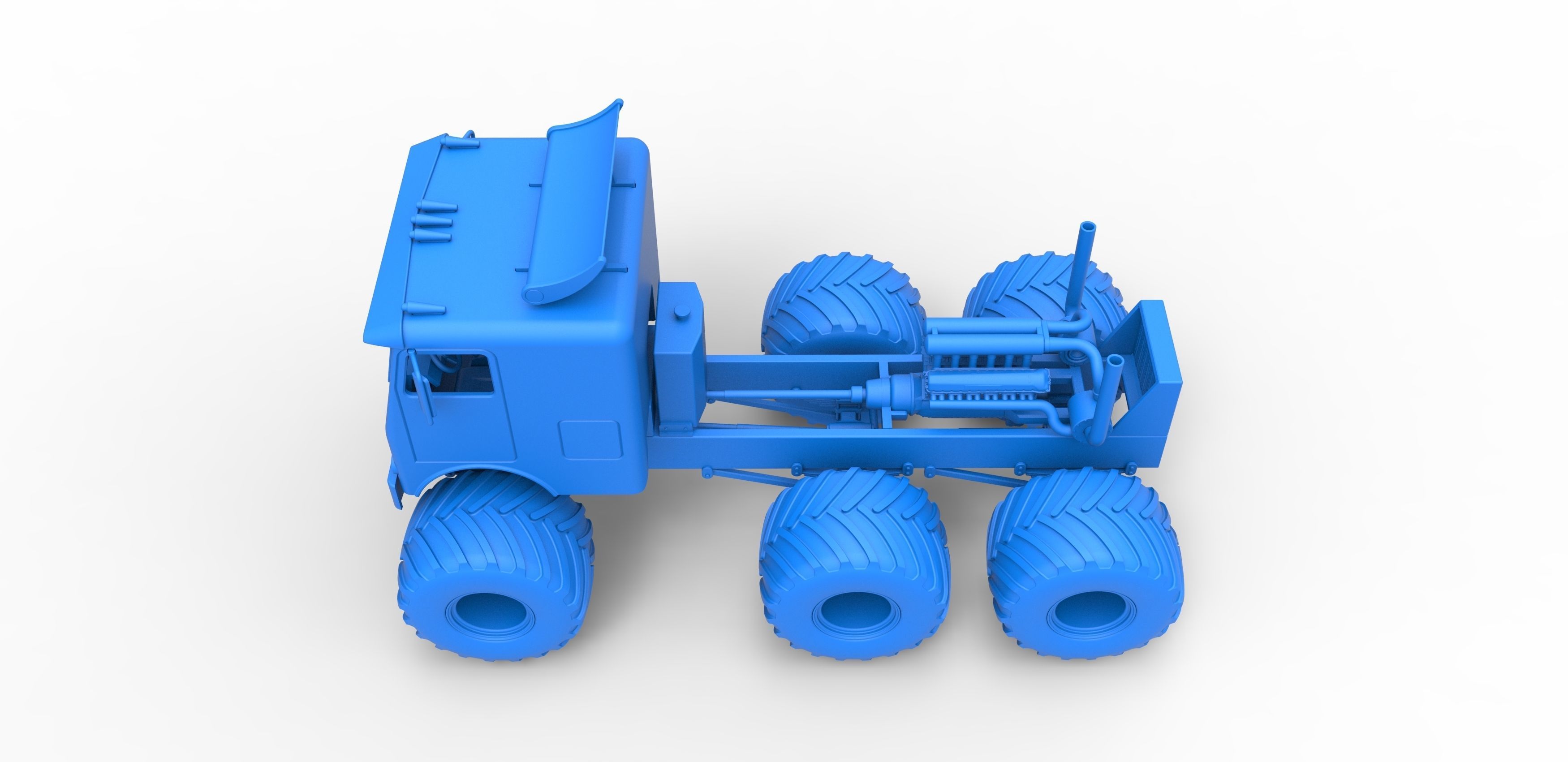 Monster truck 6x6 Scale 1 to 25 3D print model_23