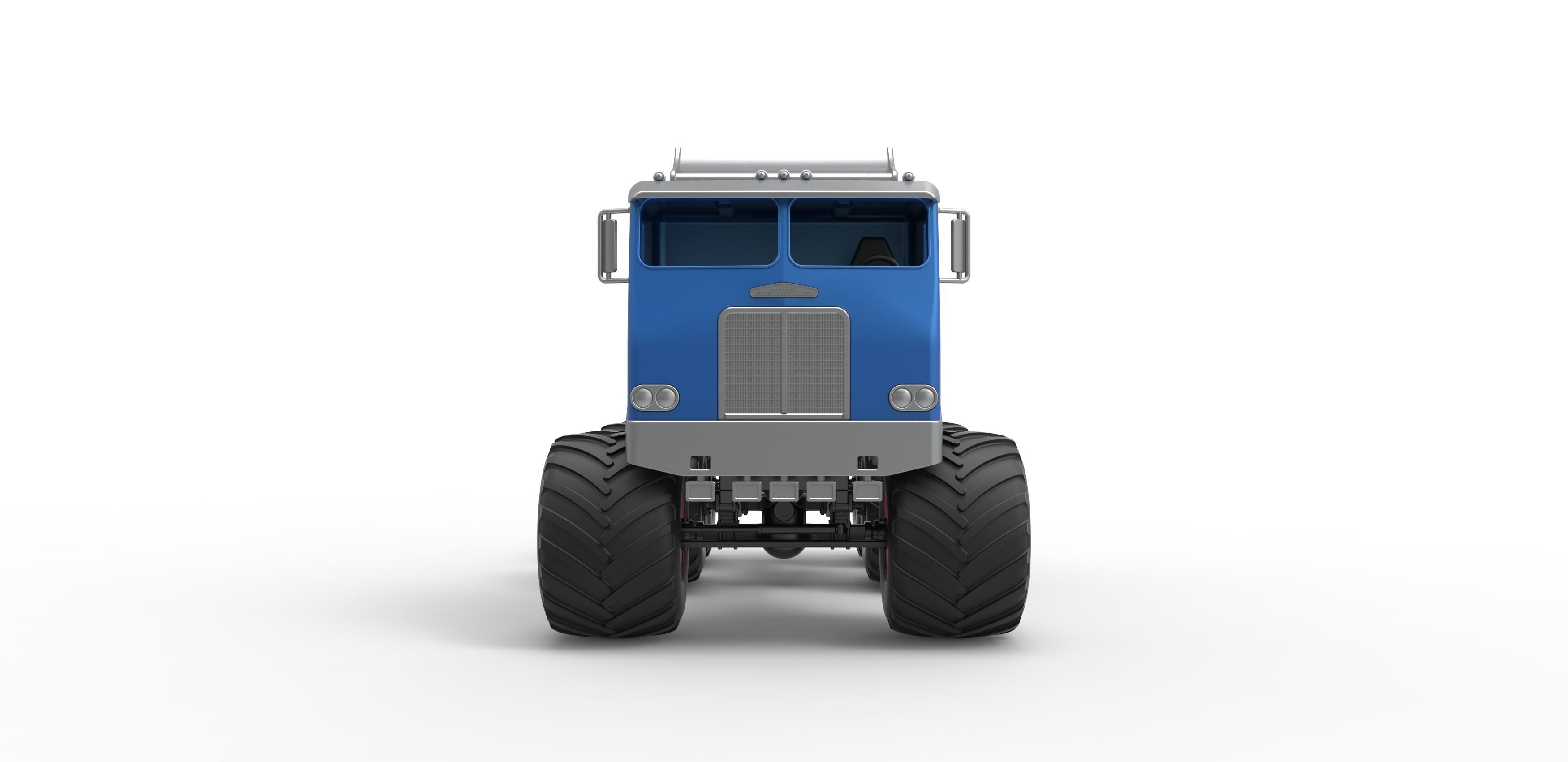 Monster truck 6x6 Scale 1 to 25 3D print model_6