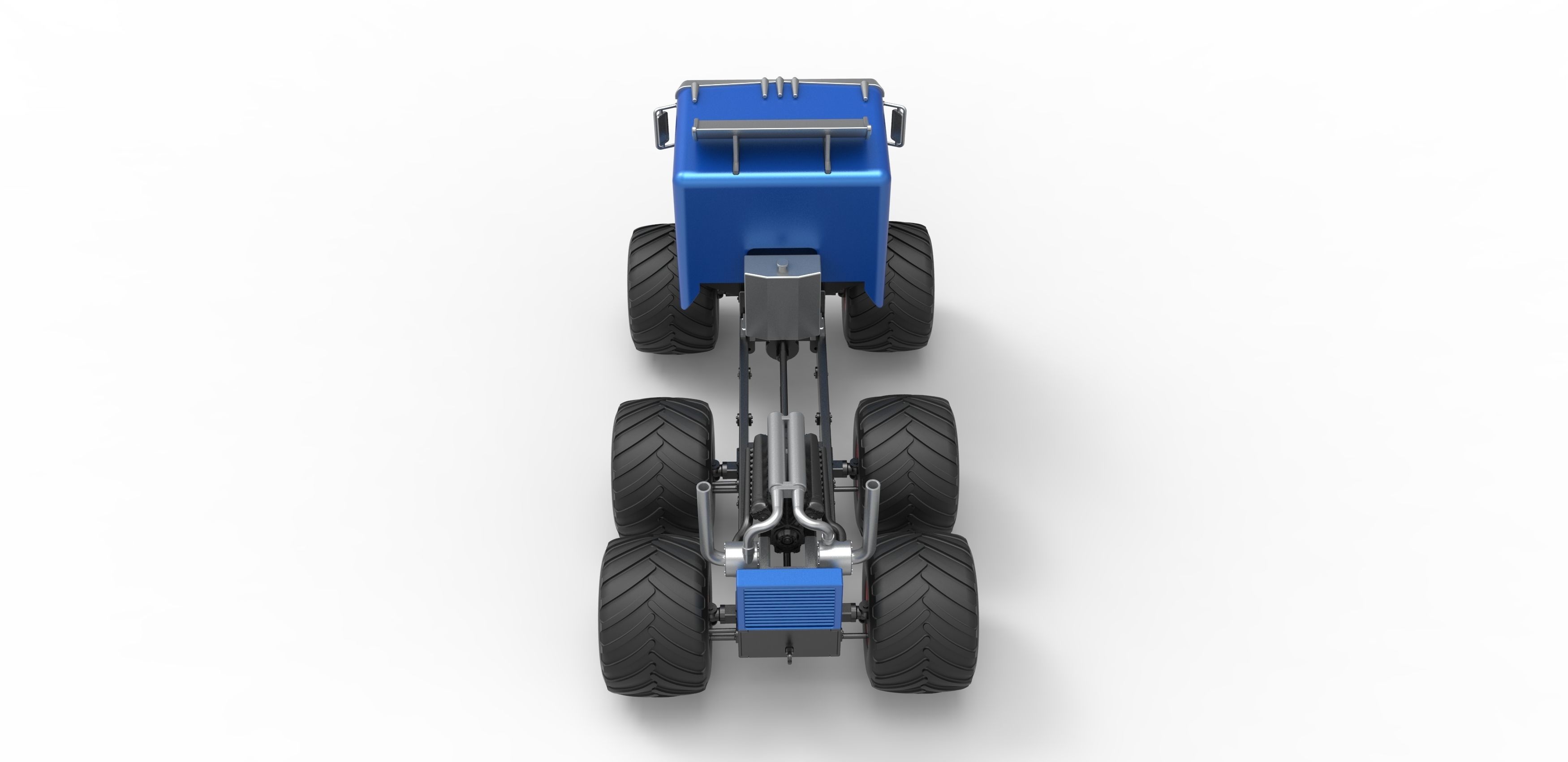 Monster truck 6x6 Scale 1 to 25 3D print model_14