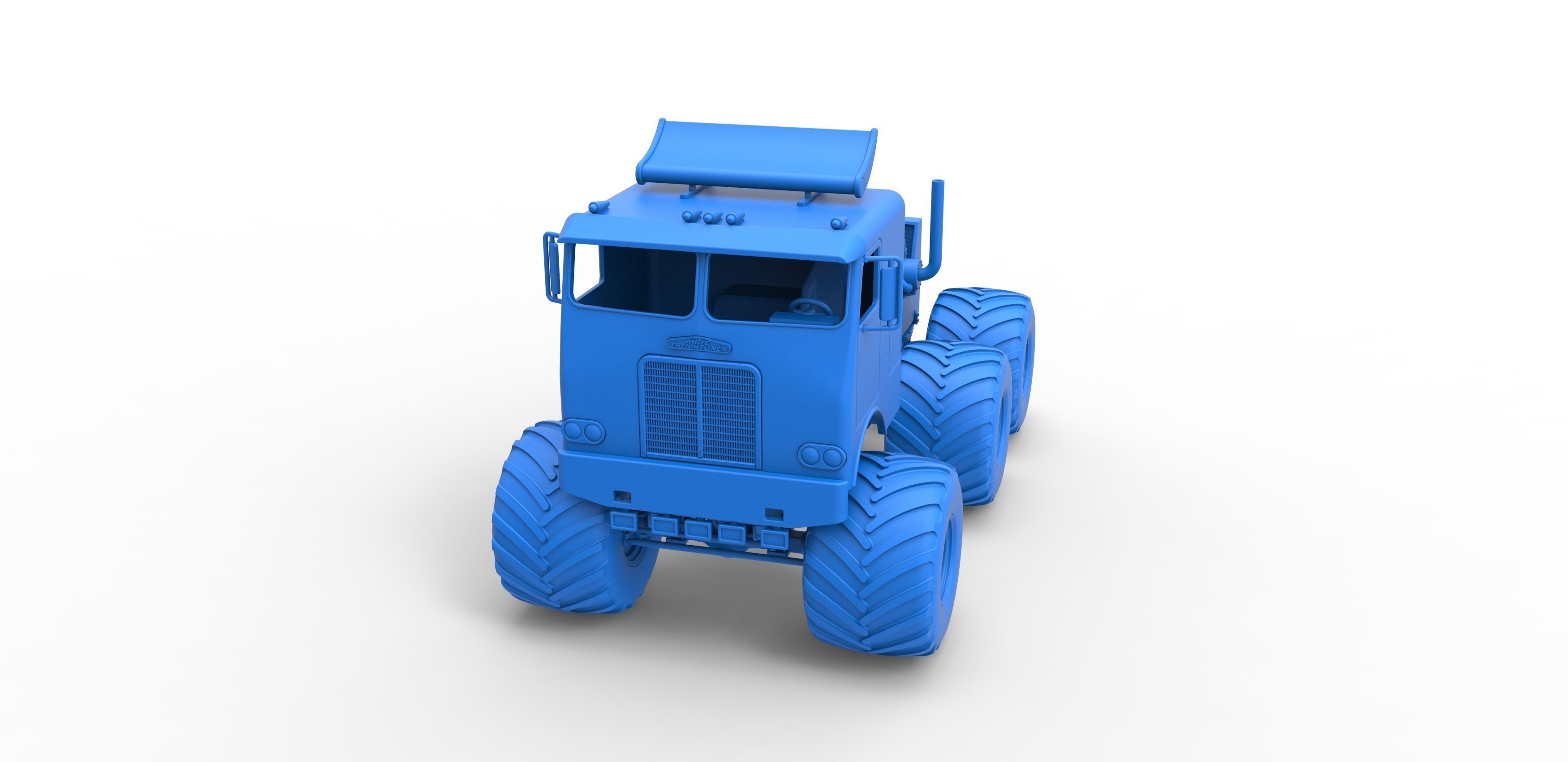 Monster truck 6x6 Scale 1 to 25 3D print model_18