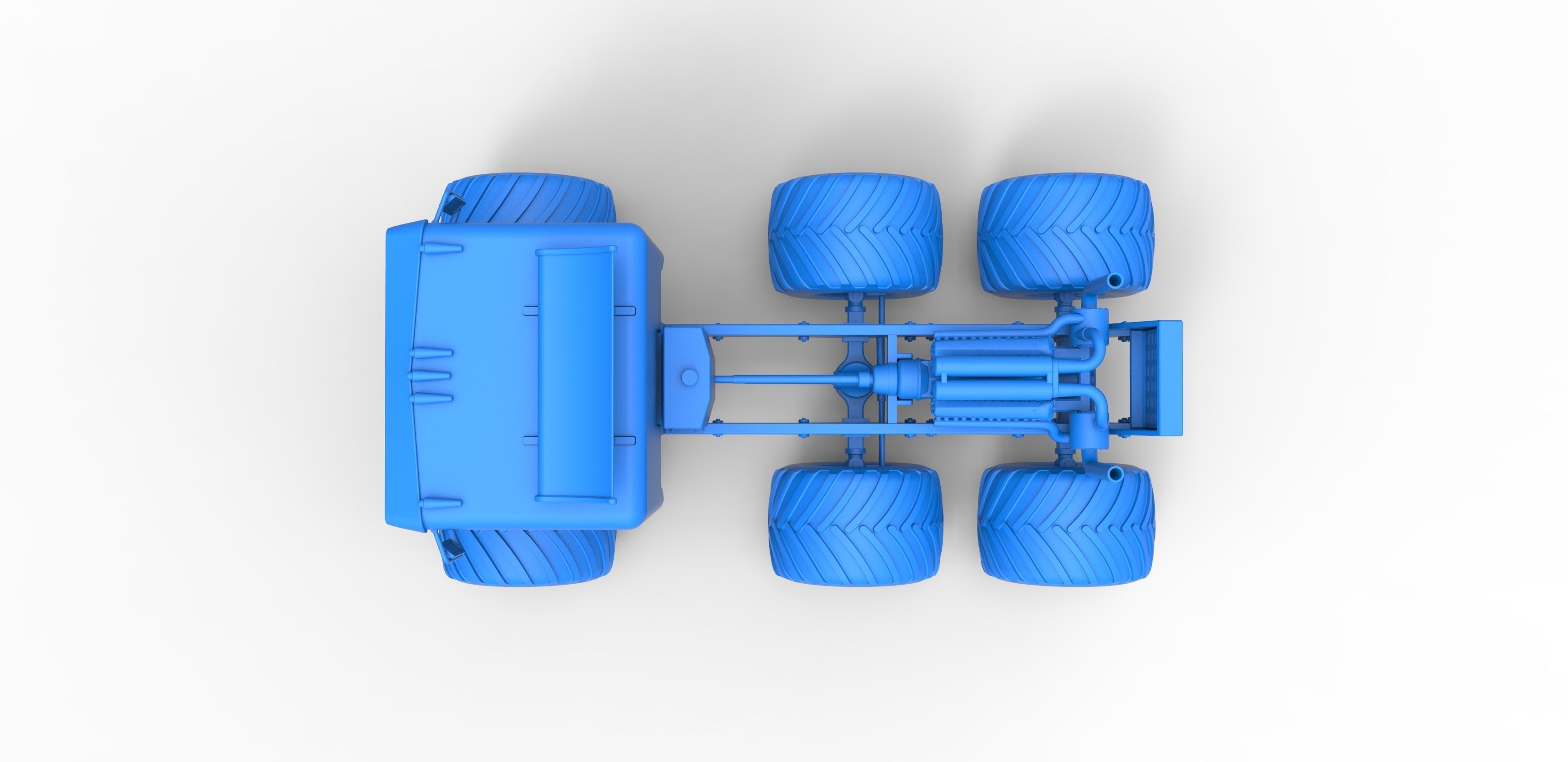 Monster truck 6x6 Scale 1 to 25 3D print model_24