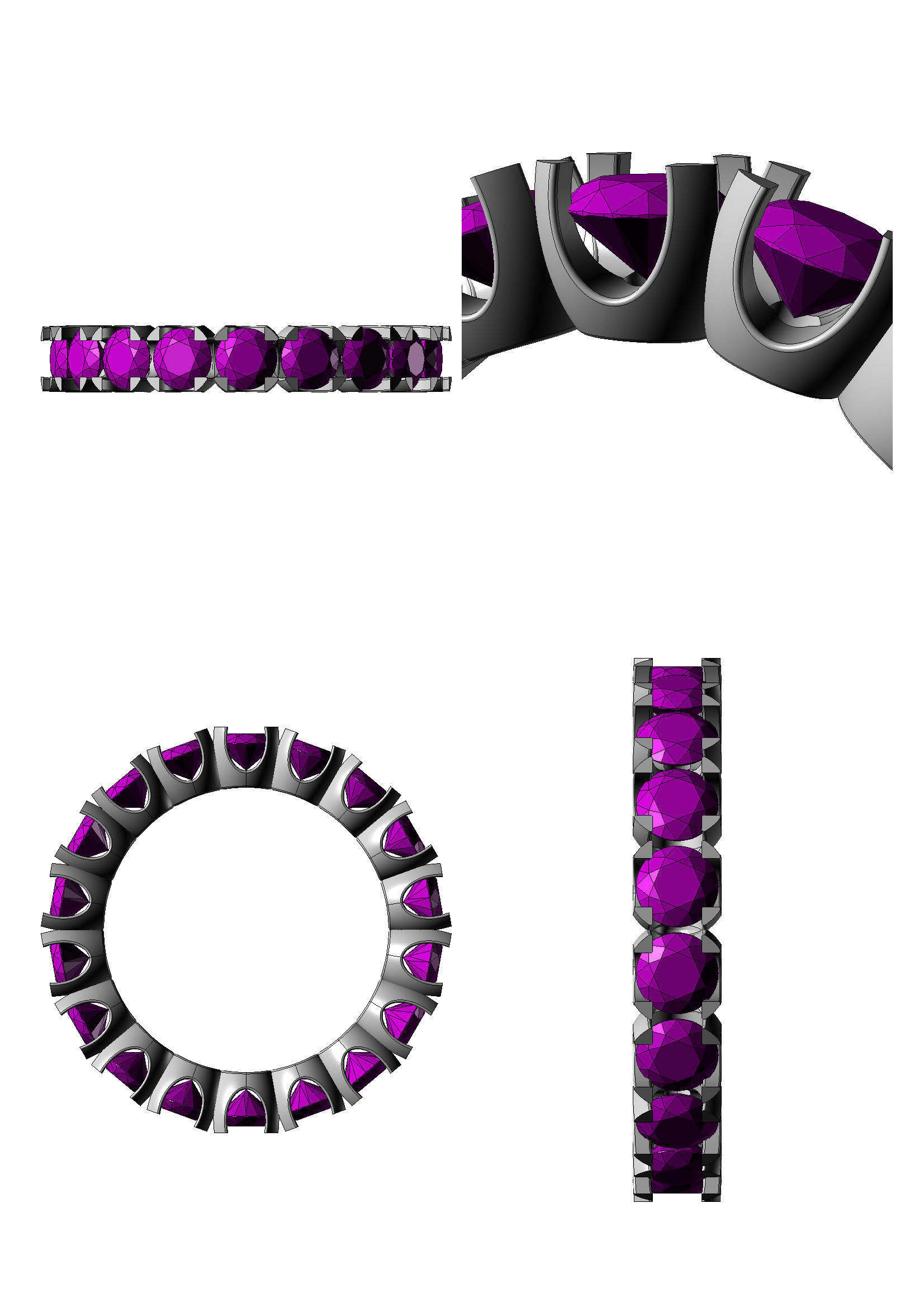 YD106 amethyst ring 3D print model_6