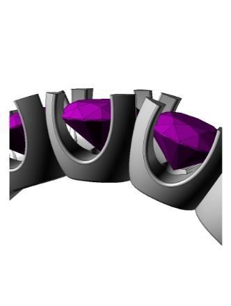 YD106 amethyst ring 3D print model_2