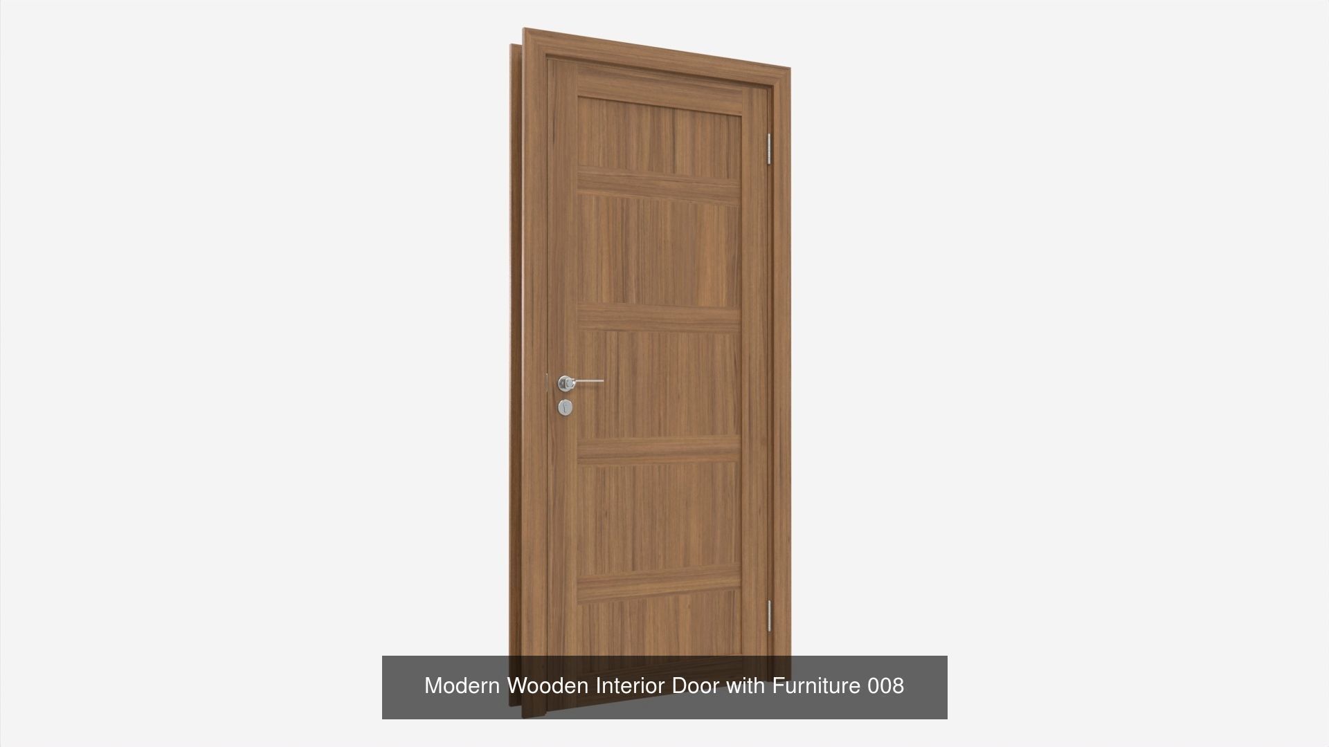 Wooden Interior Doors with Furniture 3D Model Collection_12
